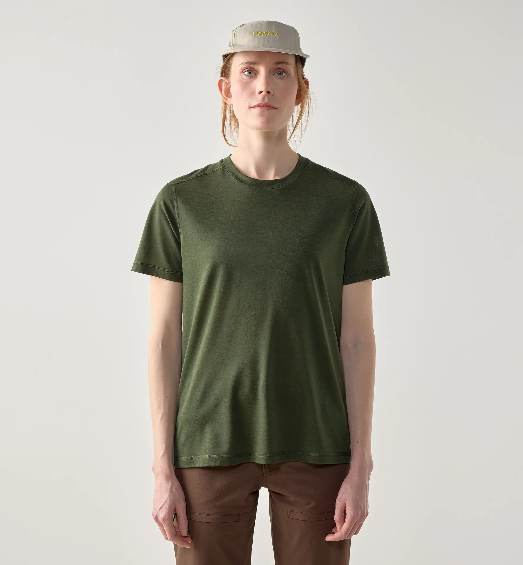 Kaise Wool Tee Women Seaweed Green