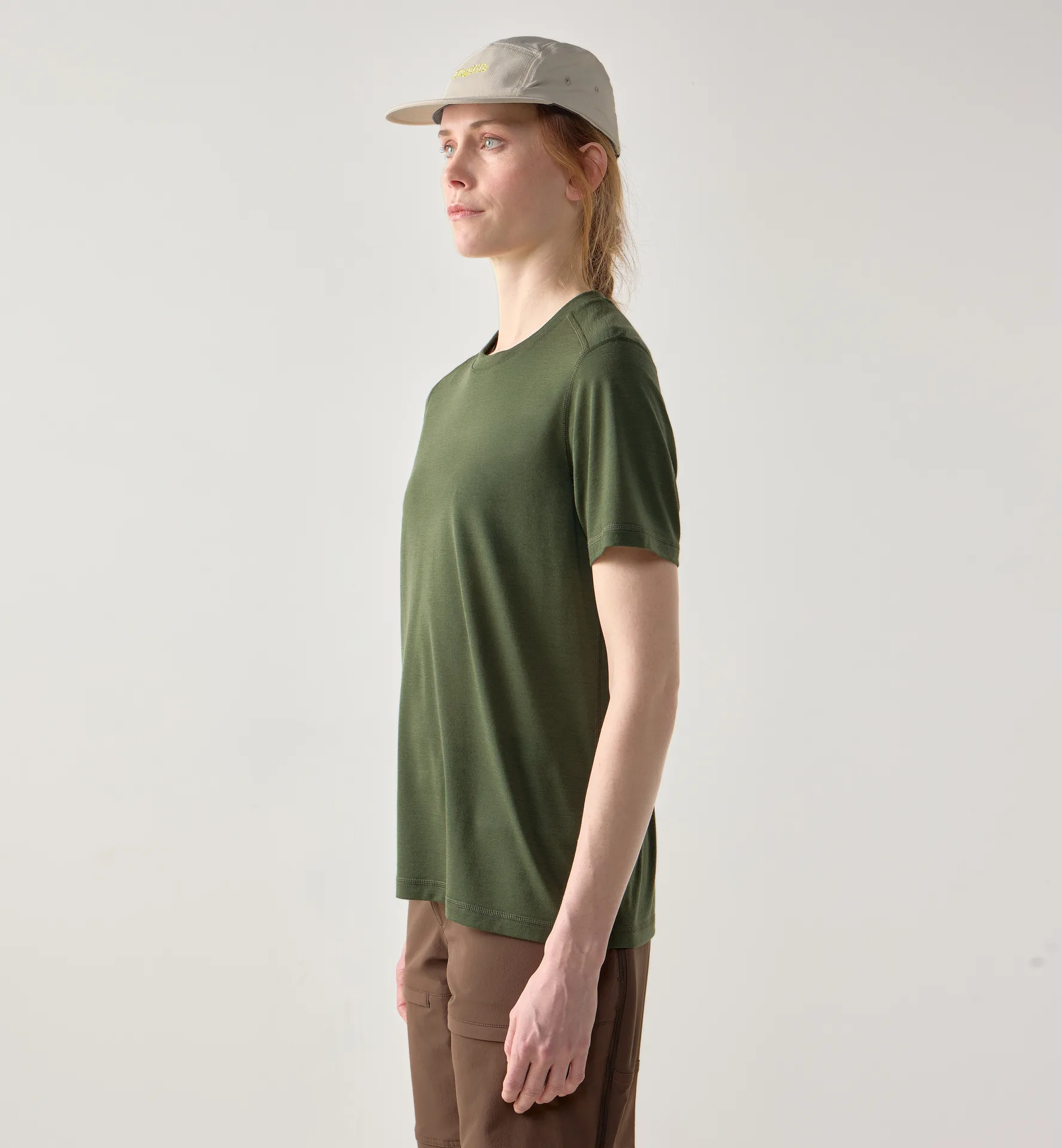 Kaise Wool Tee Women Seaweed Green