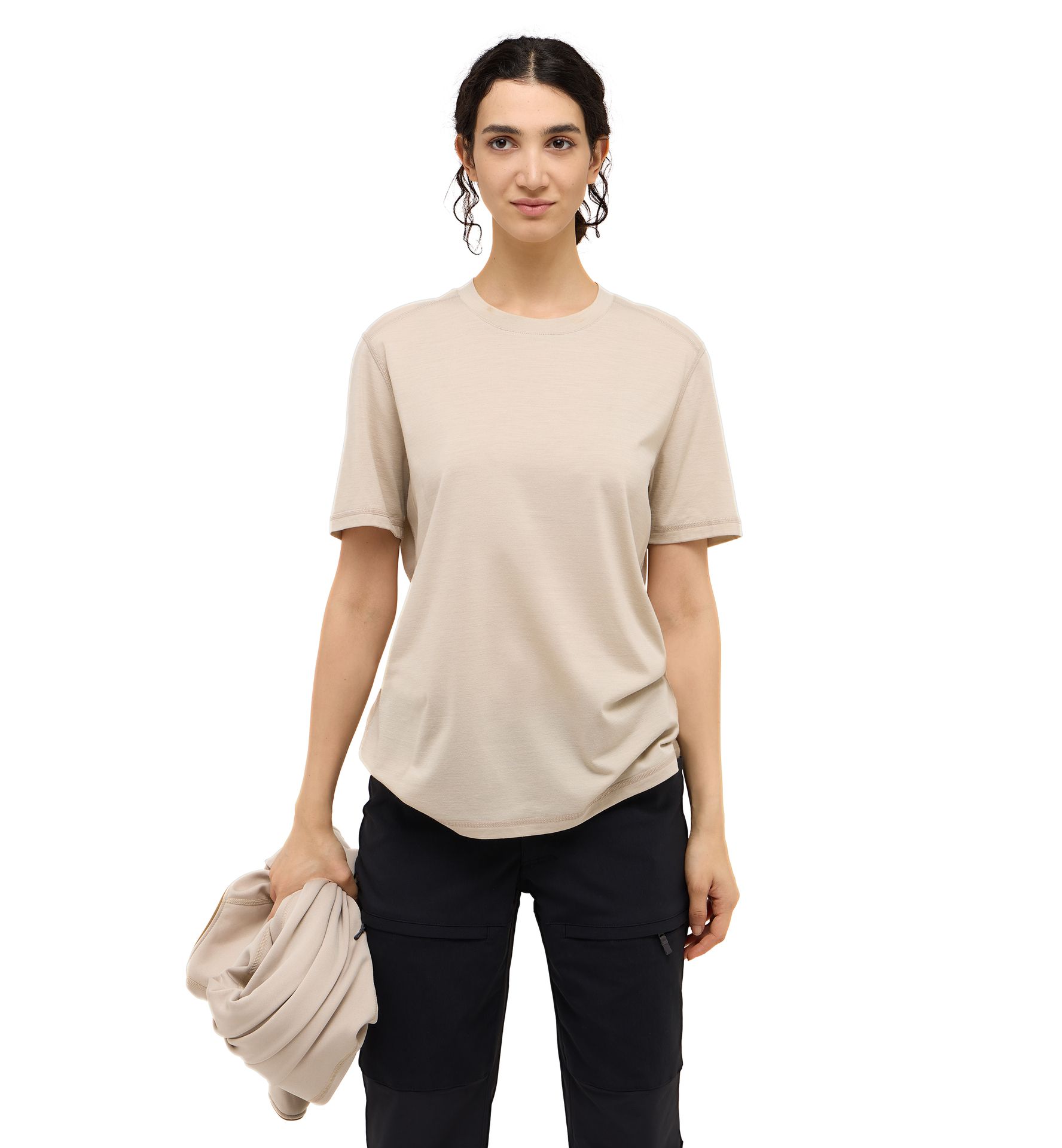 Kaise Wool Tee Women Chalk Beige