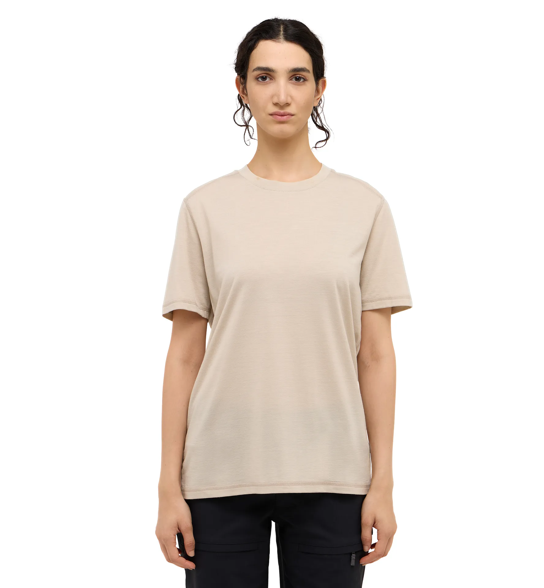 Kaise Wool Tee Women Chalk Beige