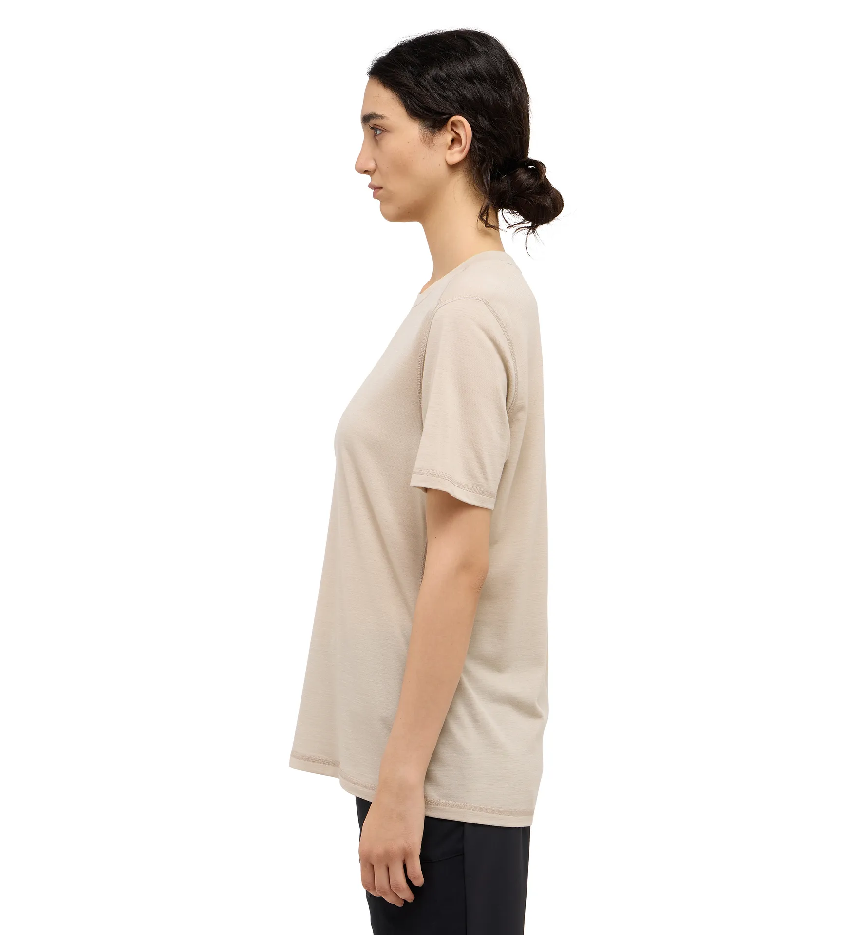 Kaise Wool Tee Women Chalk Beige