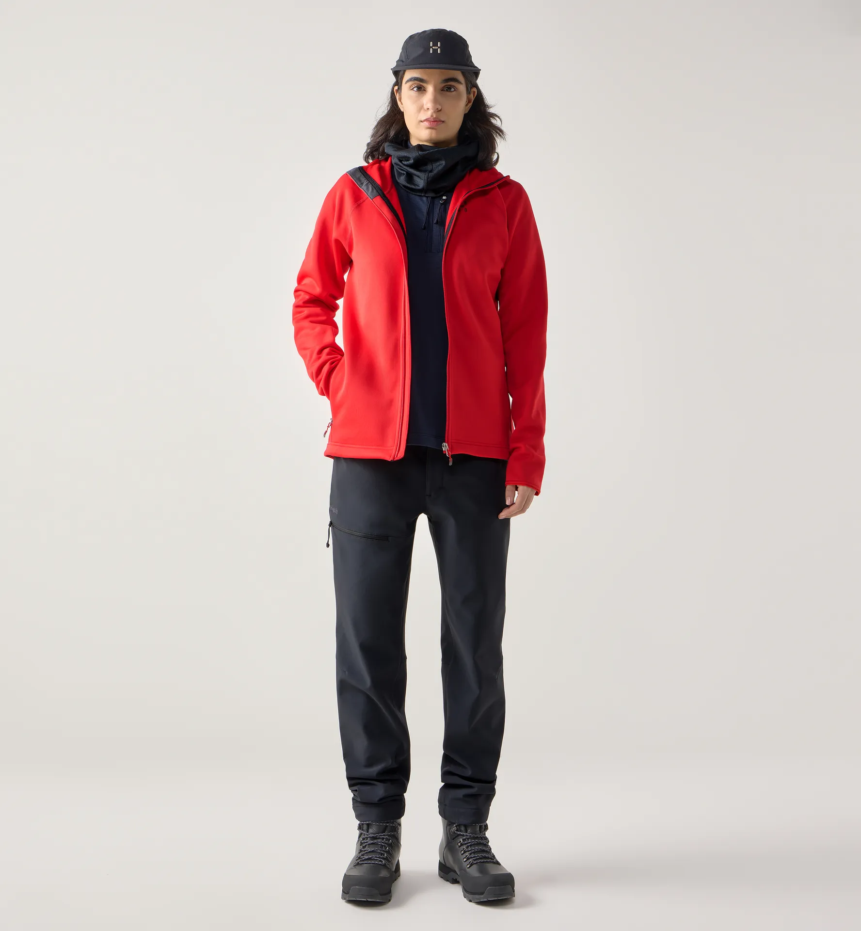 Magma Mid Hood Women Bright Red