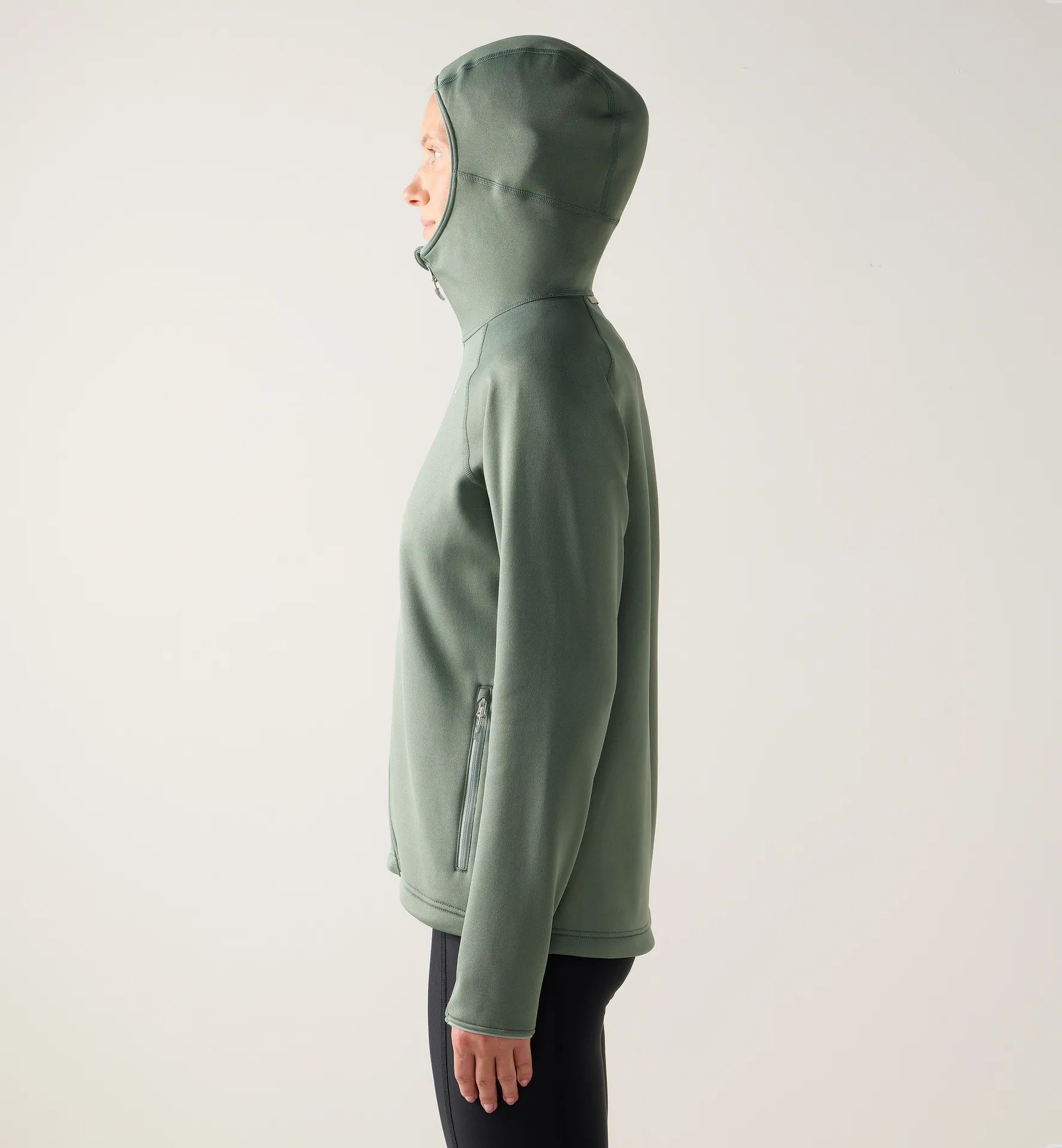 Magma Mid Hood Women Chlorophyll Green