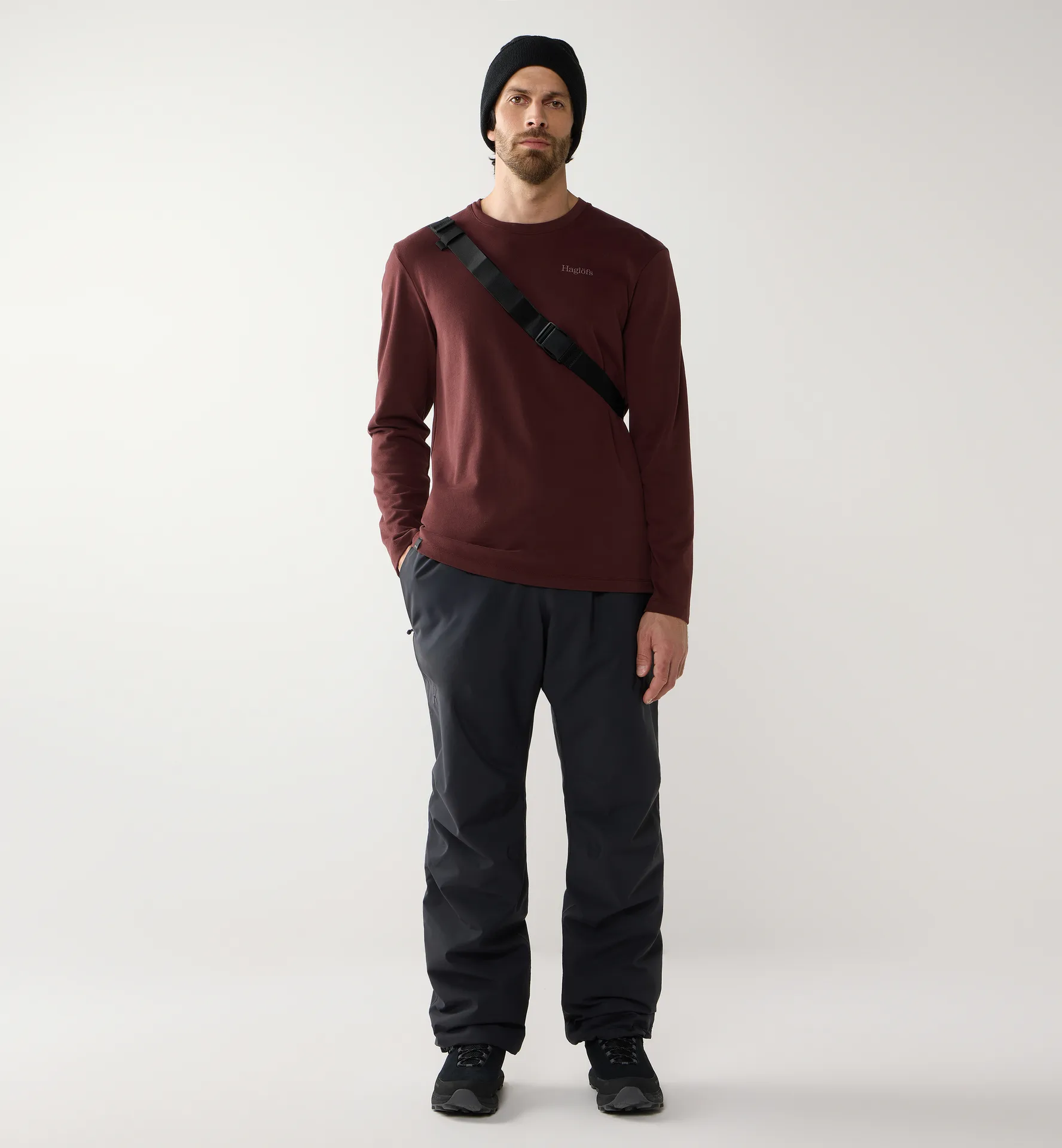 Haglöfs LS Tee Men Maroon Trail
