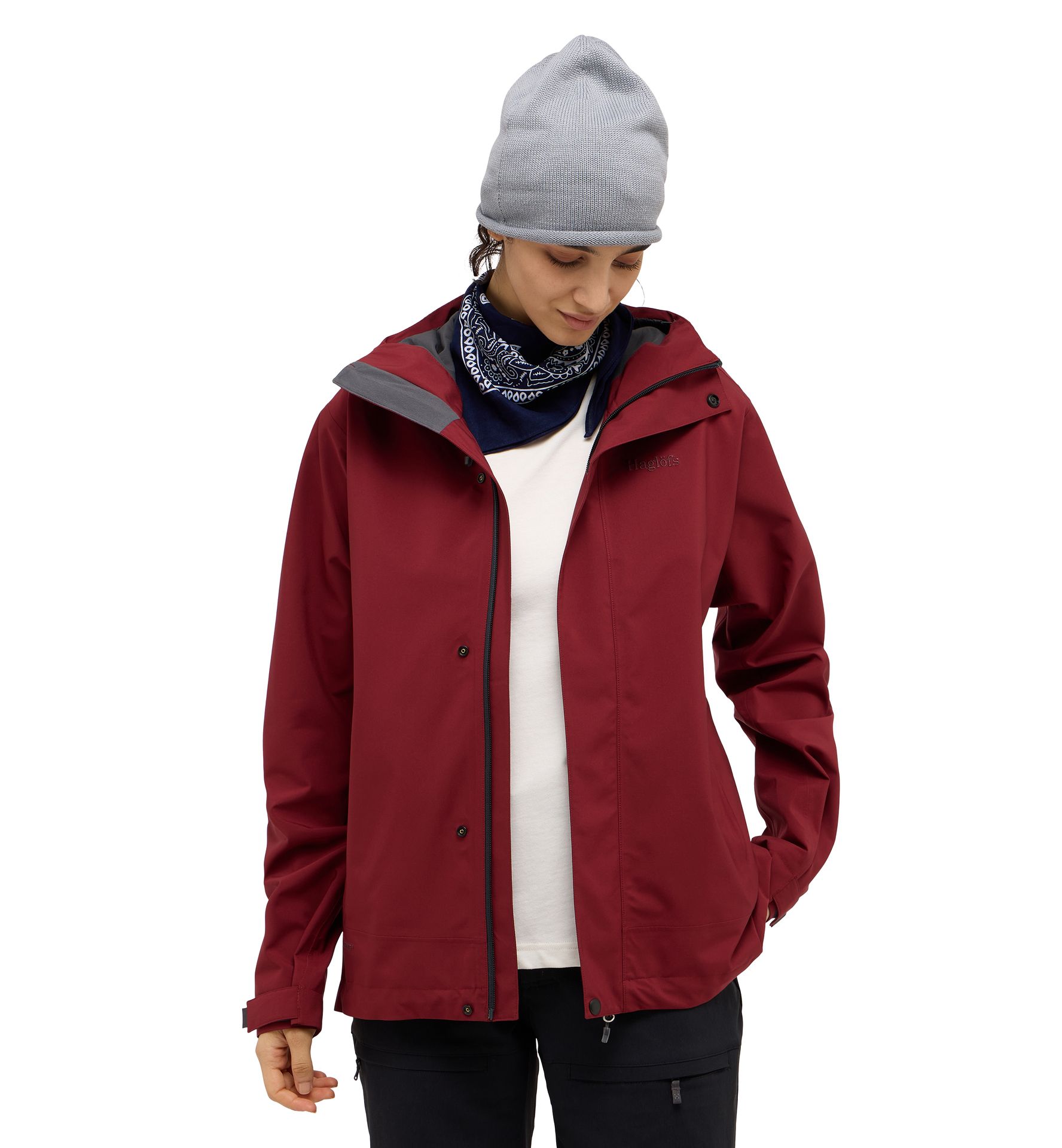 Breeze Proof Jacket Women Carmine Red