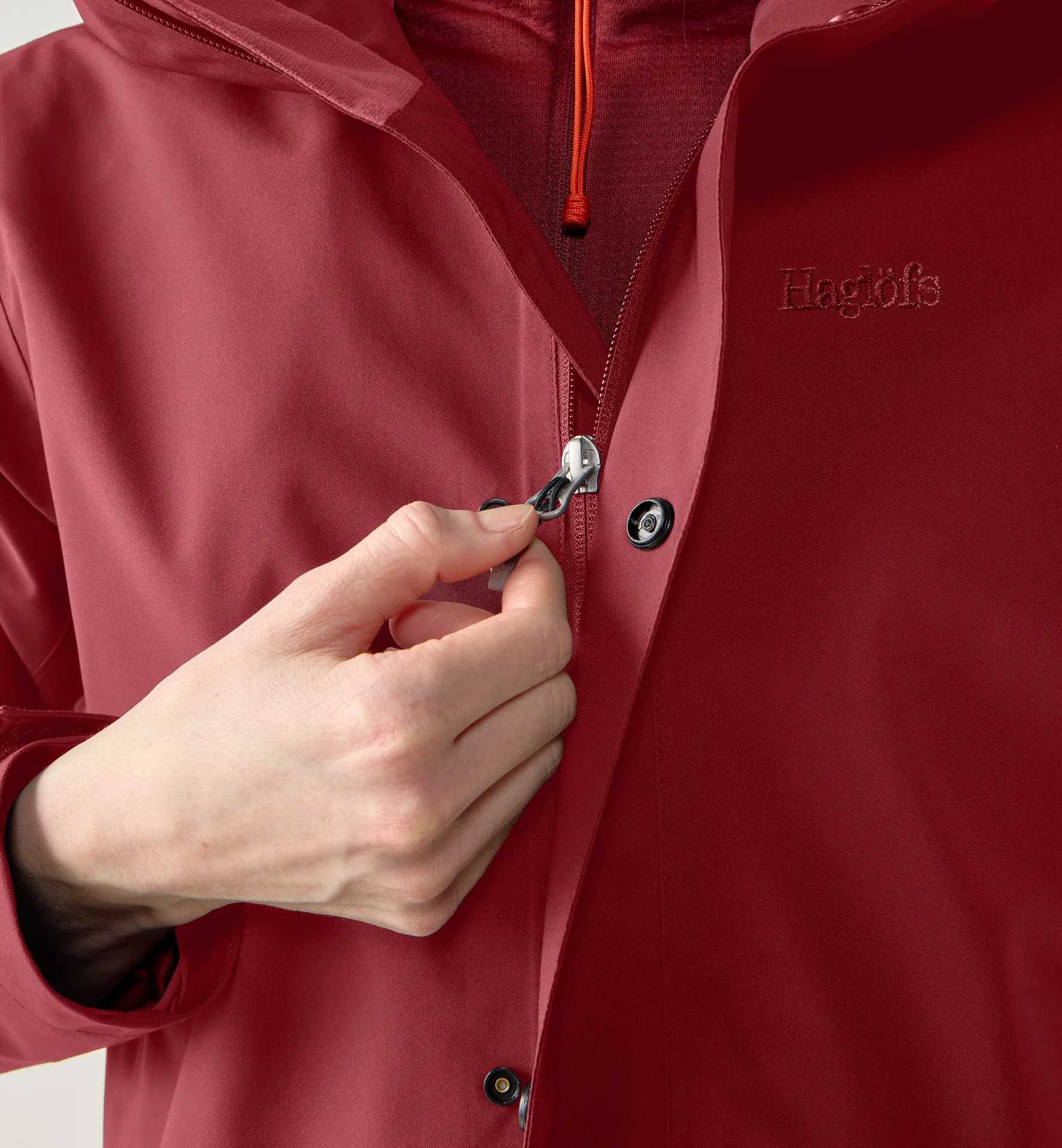 Breeze Proof Jacket Women Carmine Red