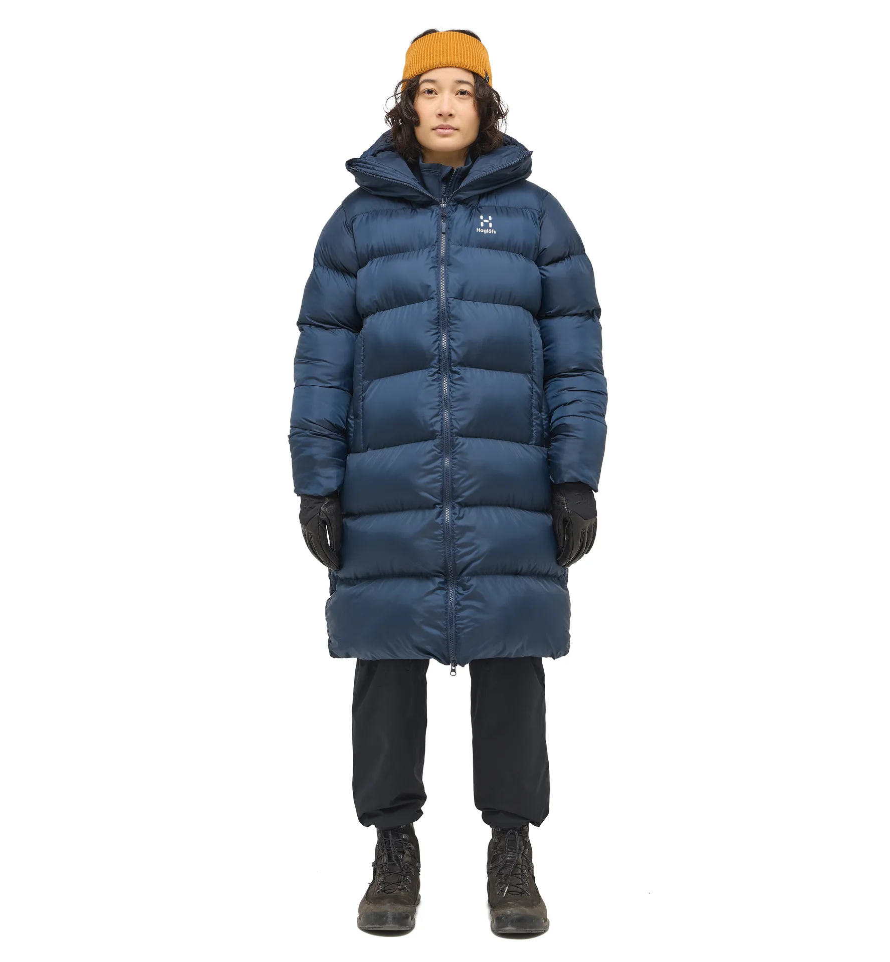 Long Mimic Parka Women Tarn Blue