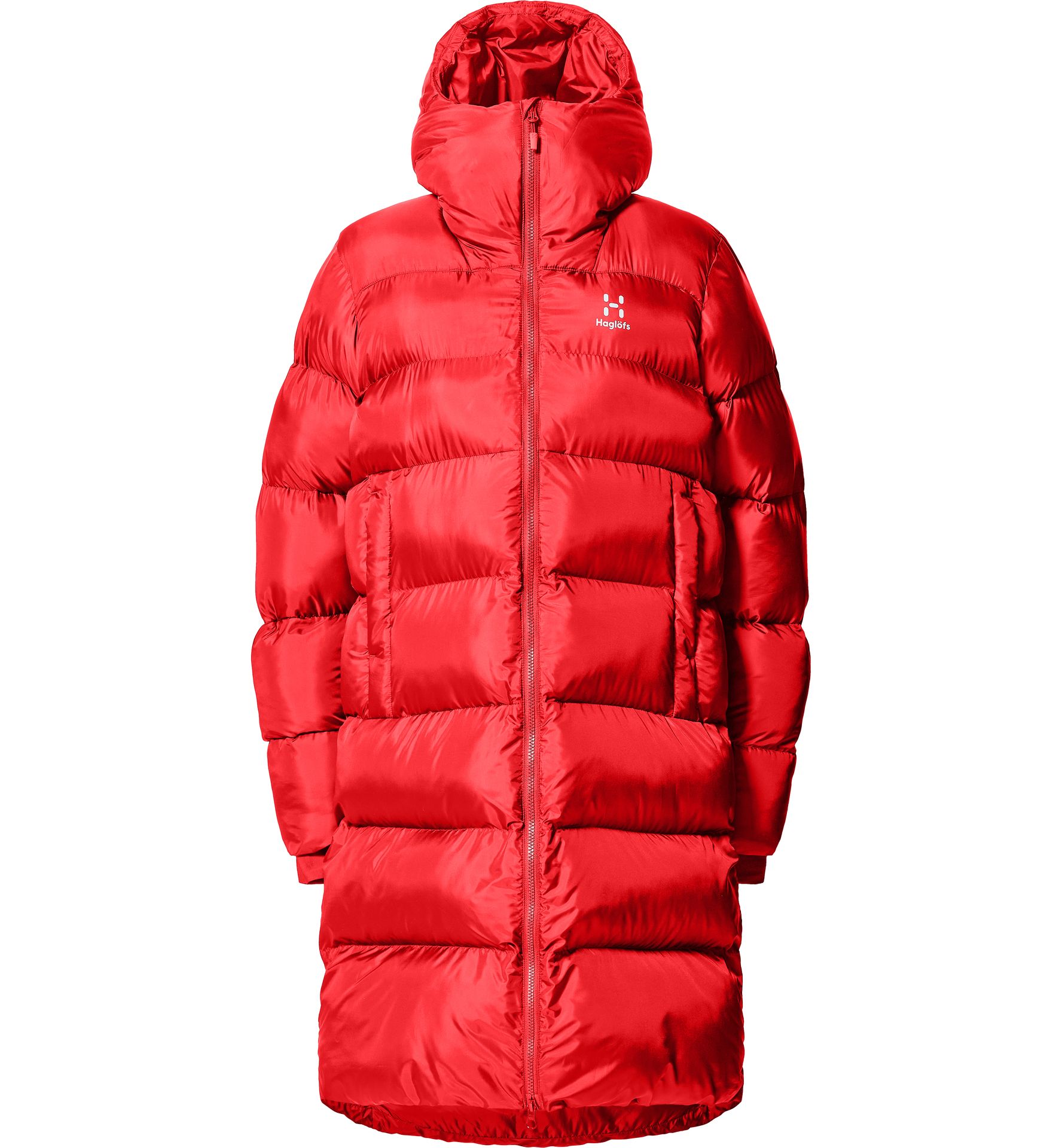 Long Mimic Parka Women Poppy Red