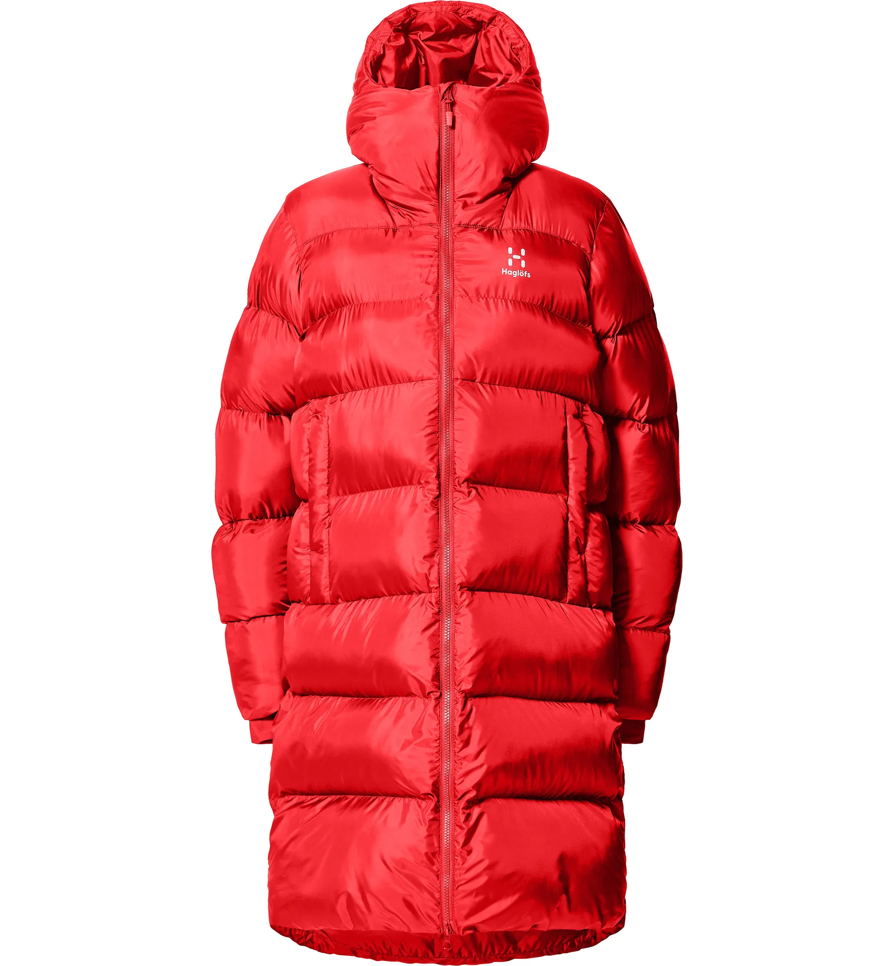 Long Mimic Parka Women Poppy Red