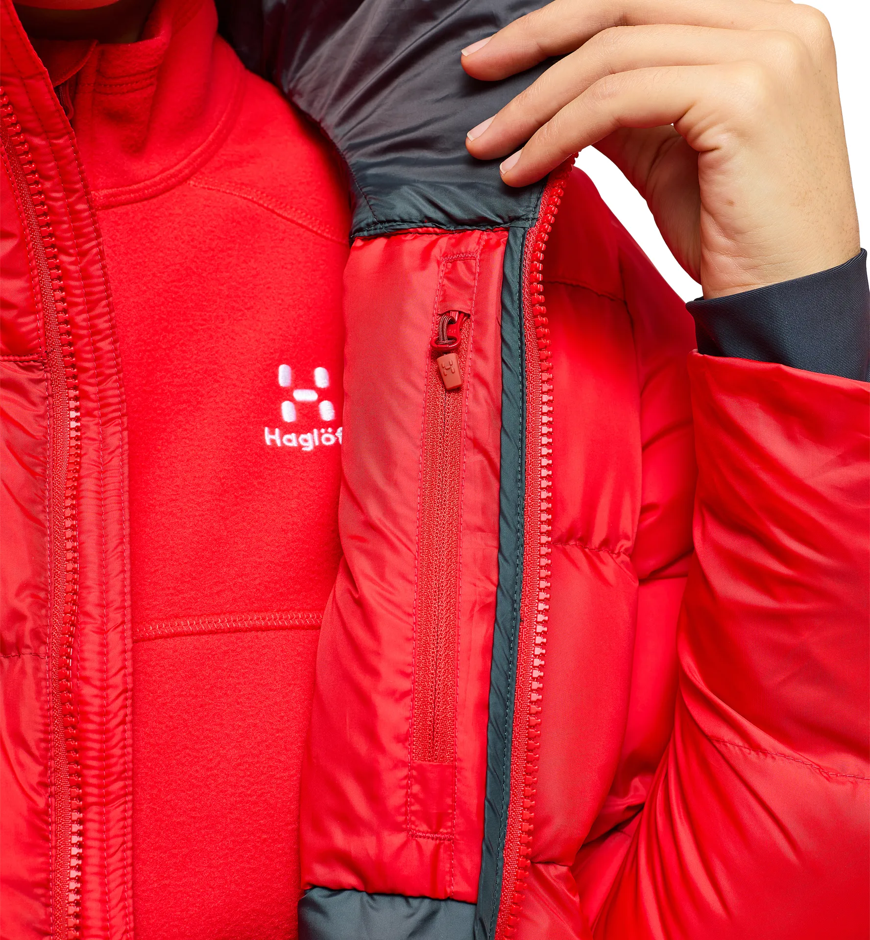 Long Mimic Parka Women Poppy Red