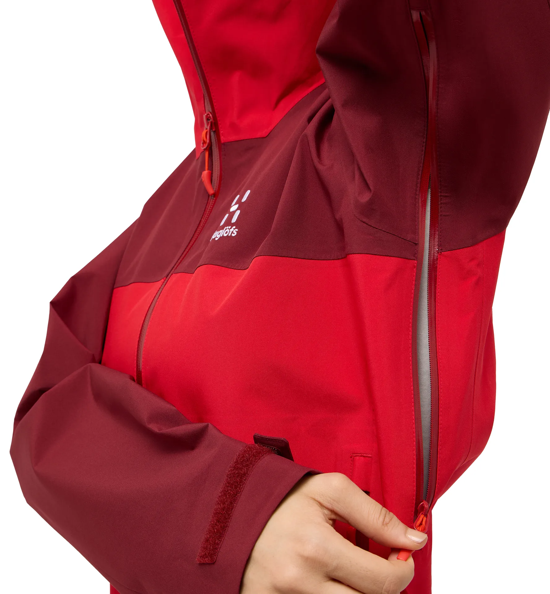Front Proof Jacket Women Carmine Red/Bright Red