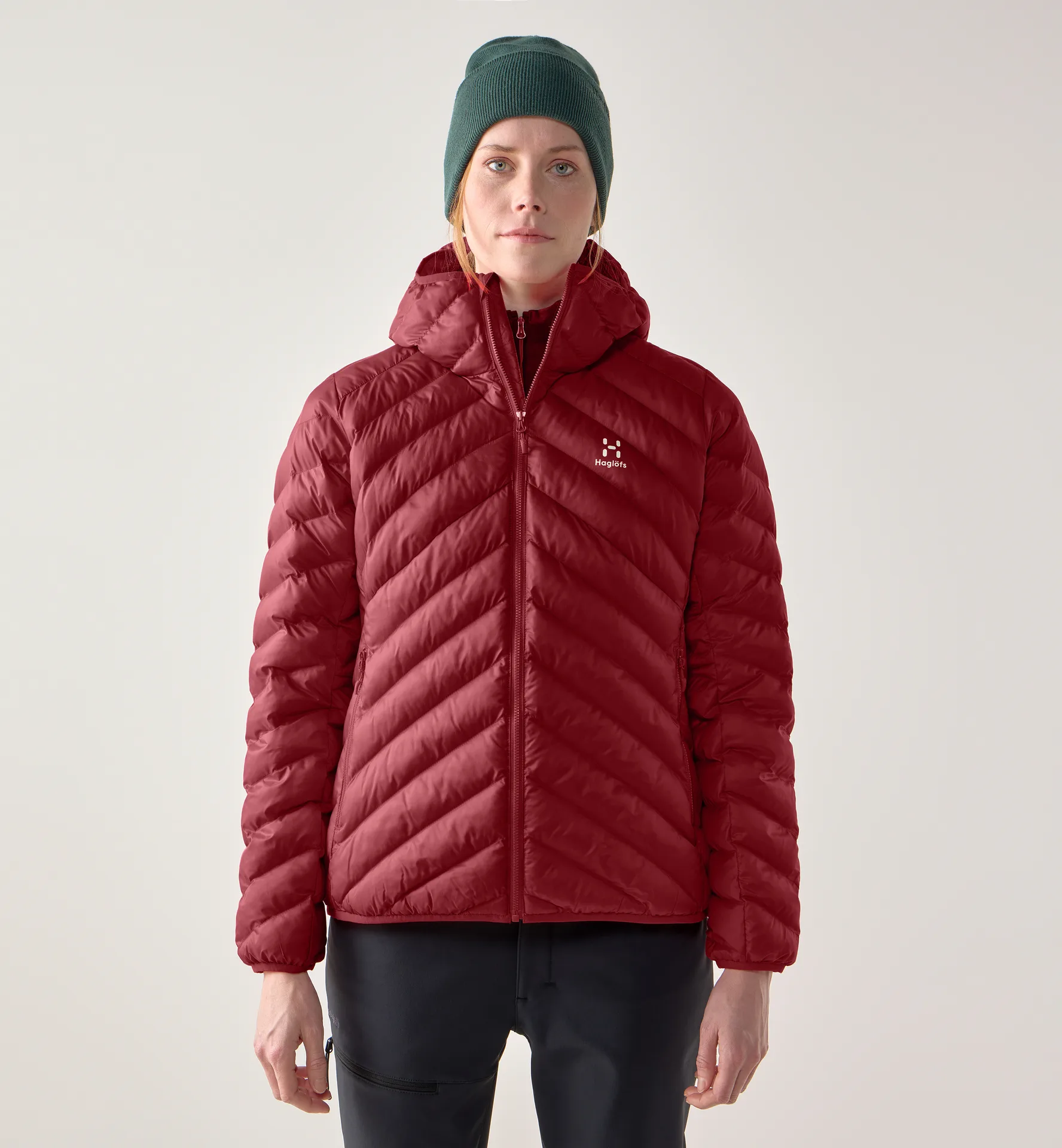 Särna Mimic Hood Women Carmine Red