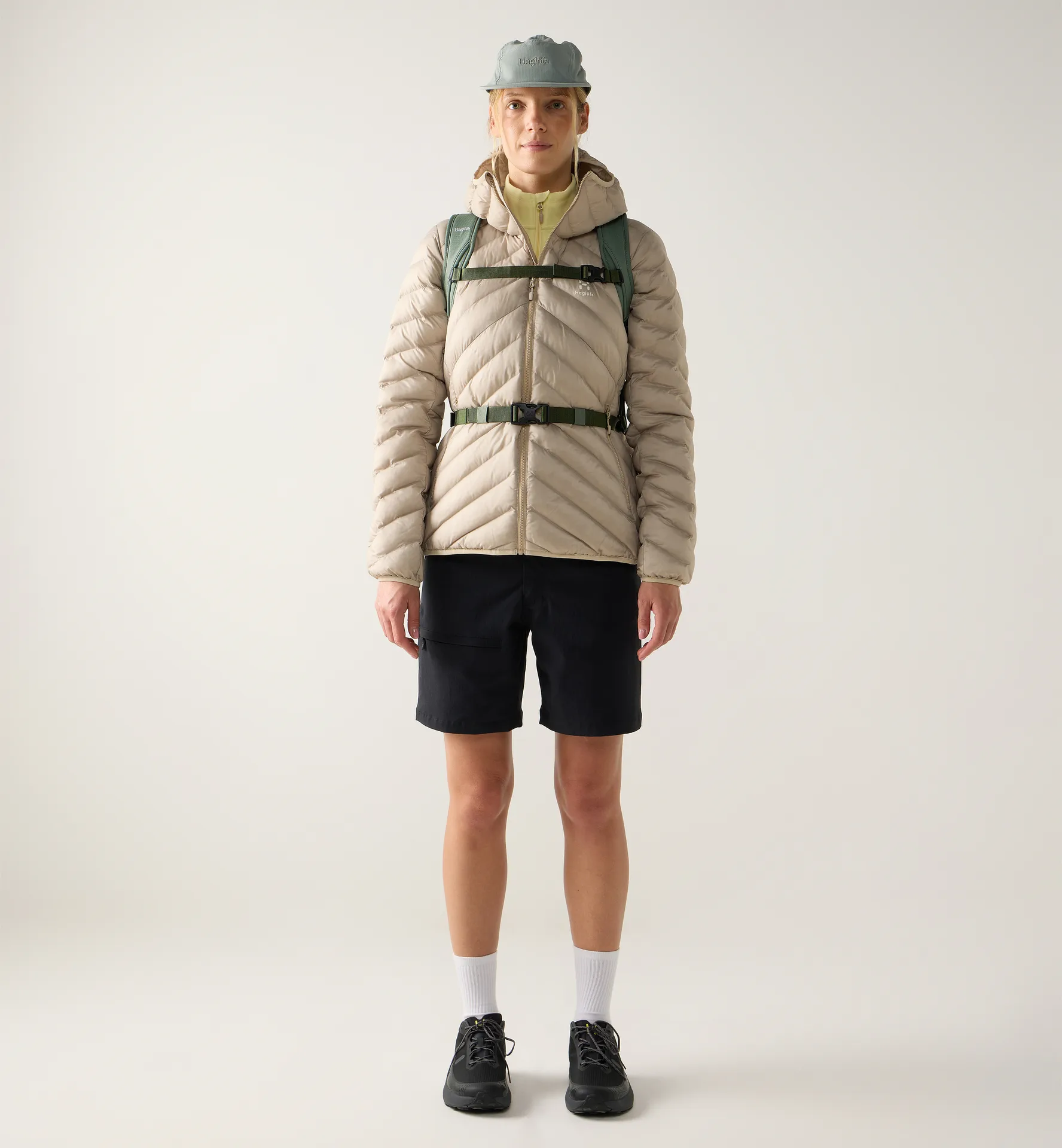 Särna Mimic Hood Women Chalk Beige