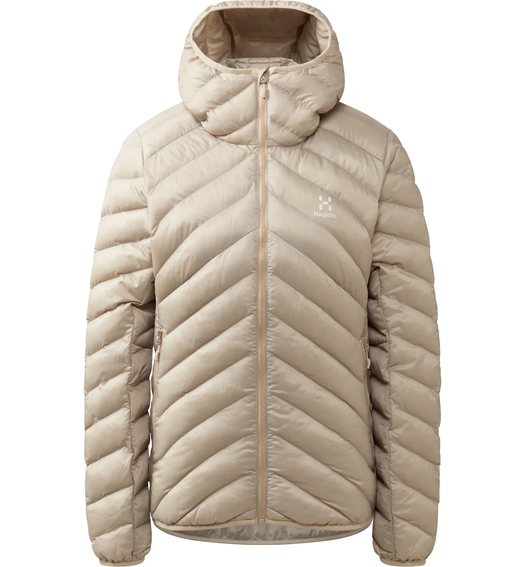 Särna Mimic Hood Women Chalk Beige