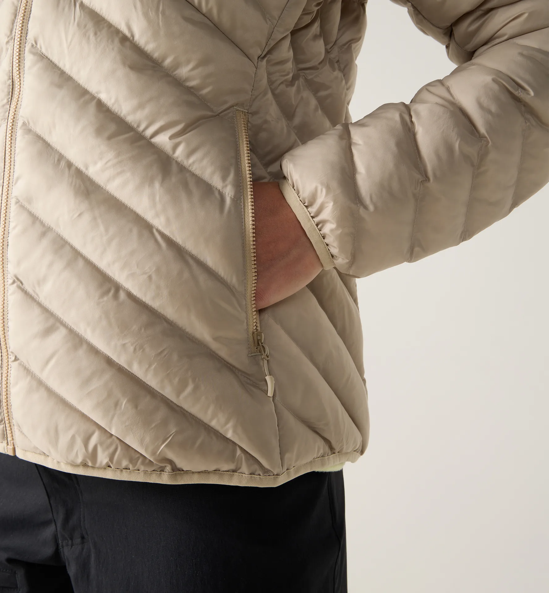 Särna Mimic Hood Women Chalk Beige