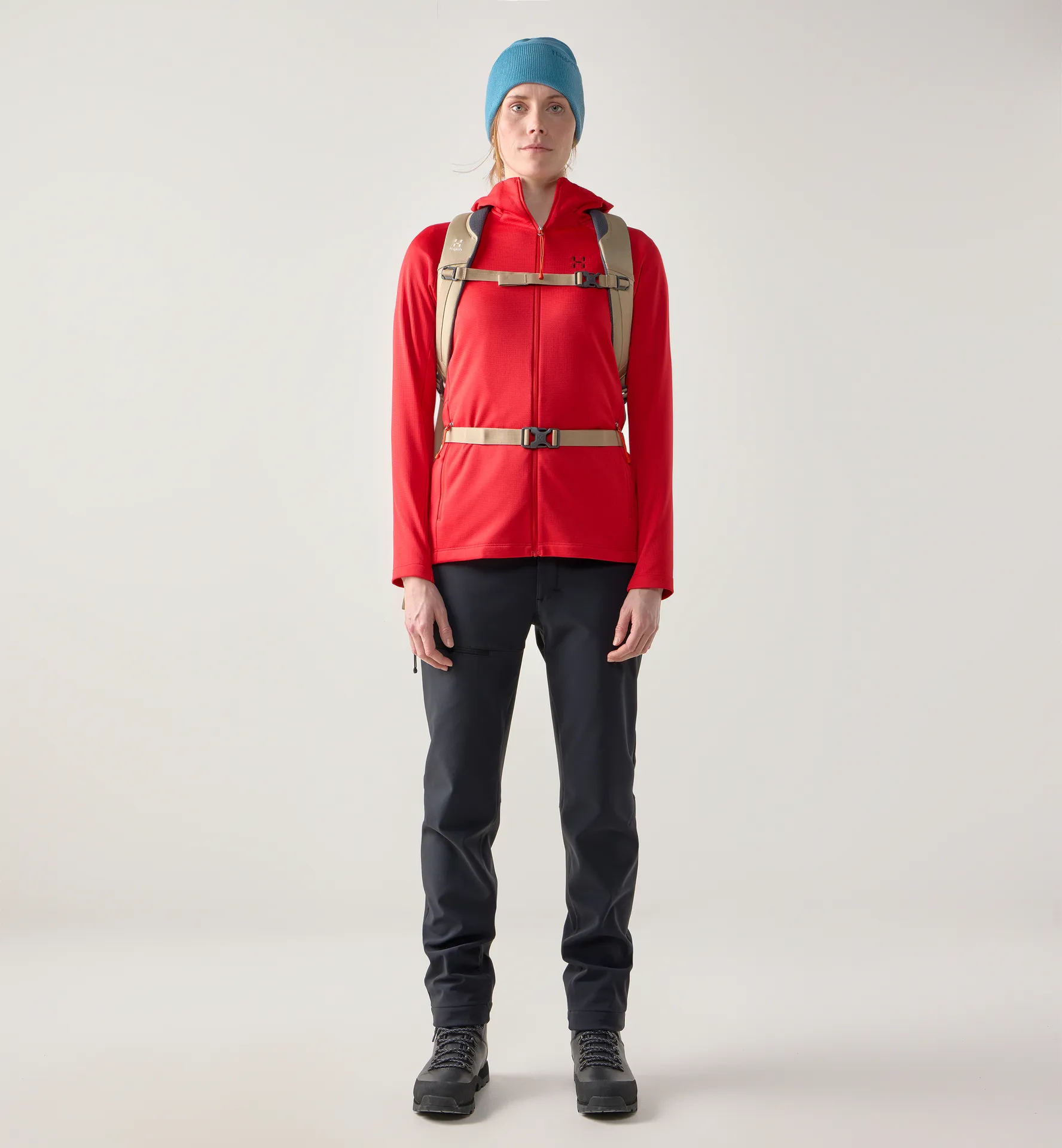Korp Mid Hood Women Bright Red