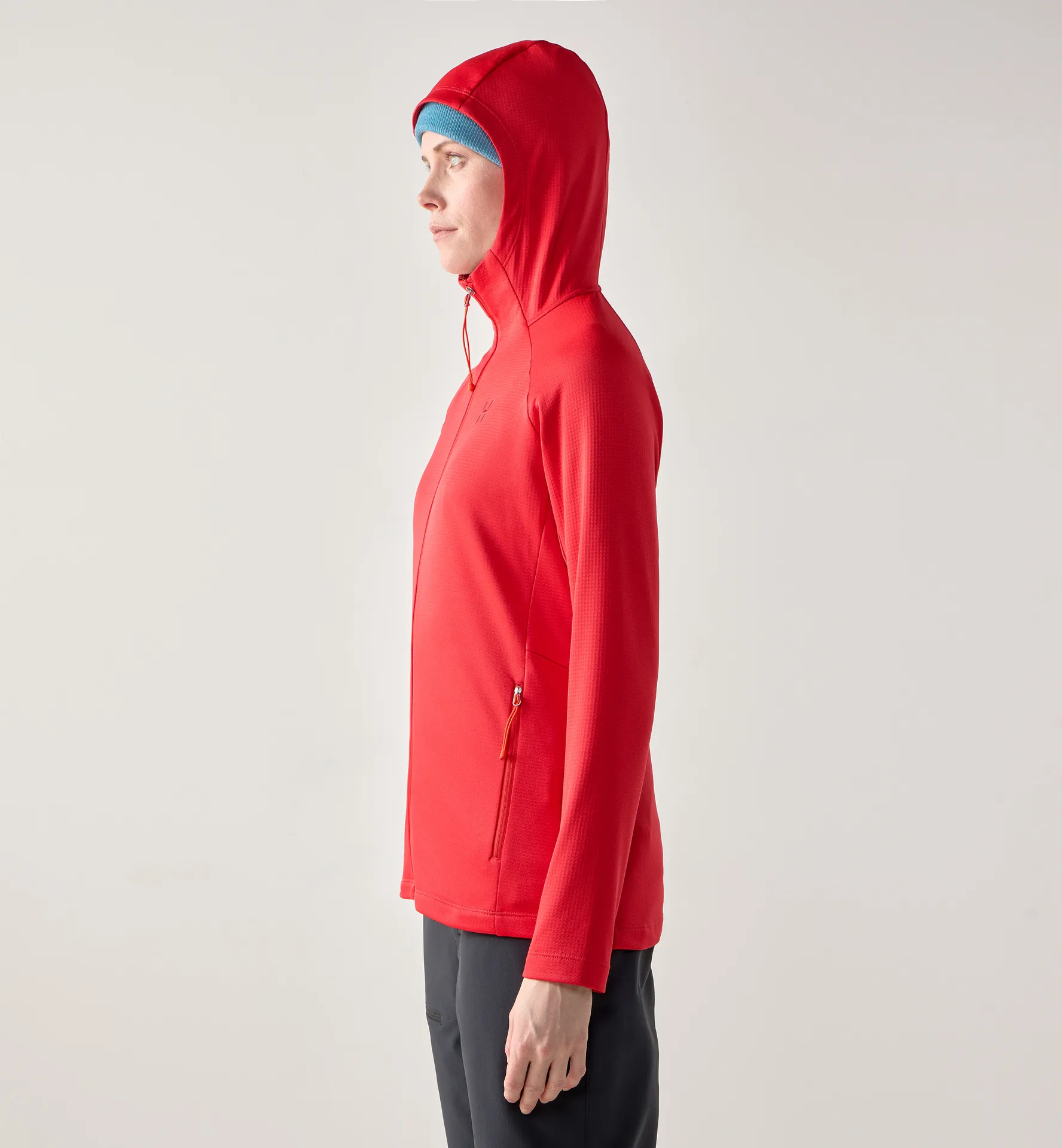 Korp Mid Hood Women Bright Red