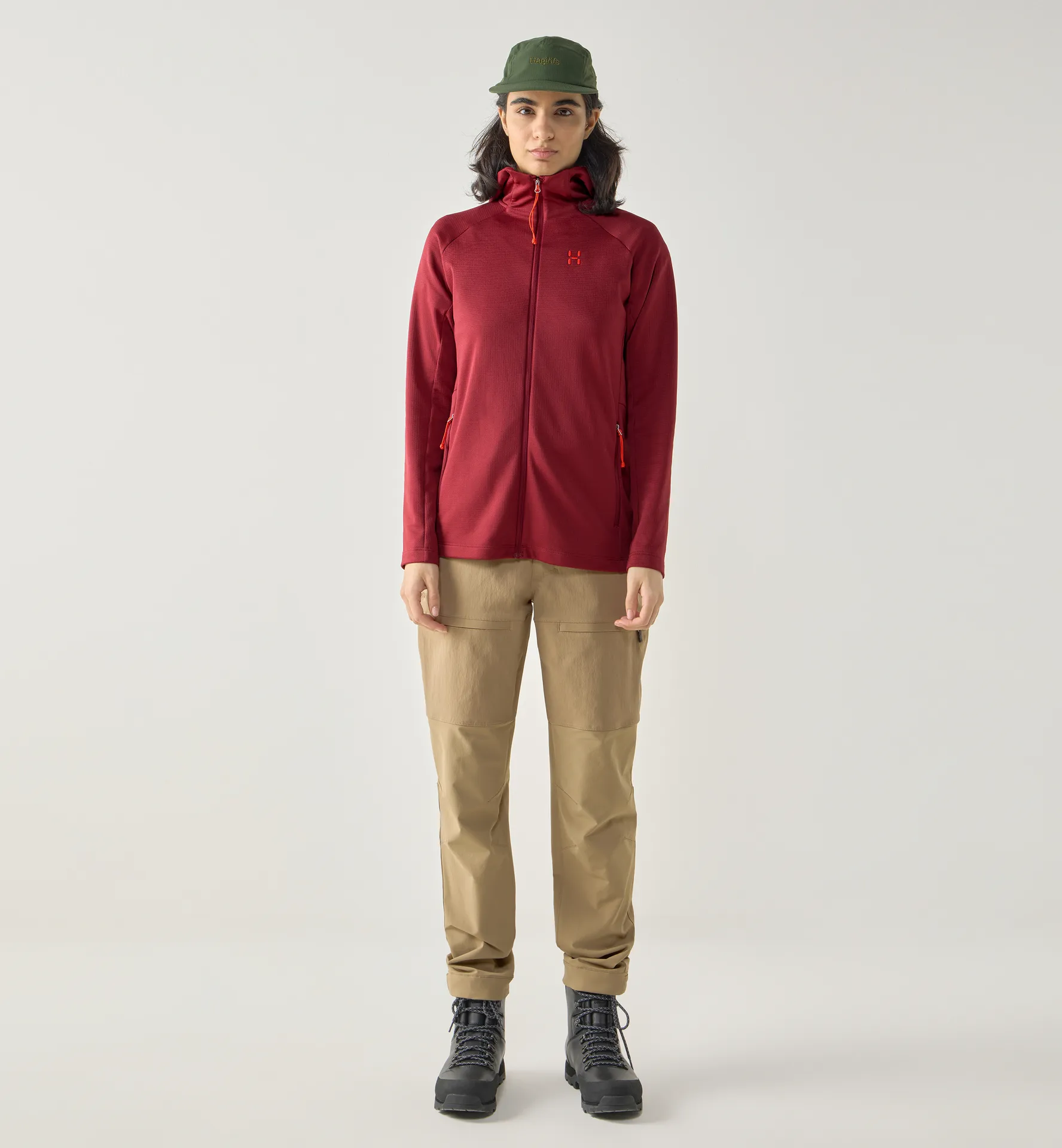 Korp Mid Hood Women Carmine Red