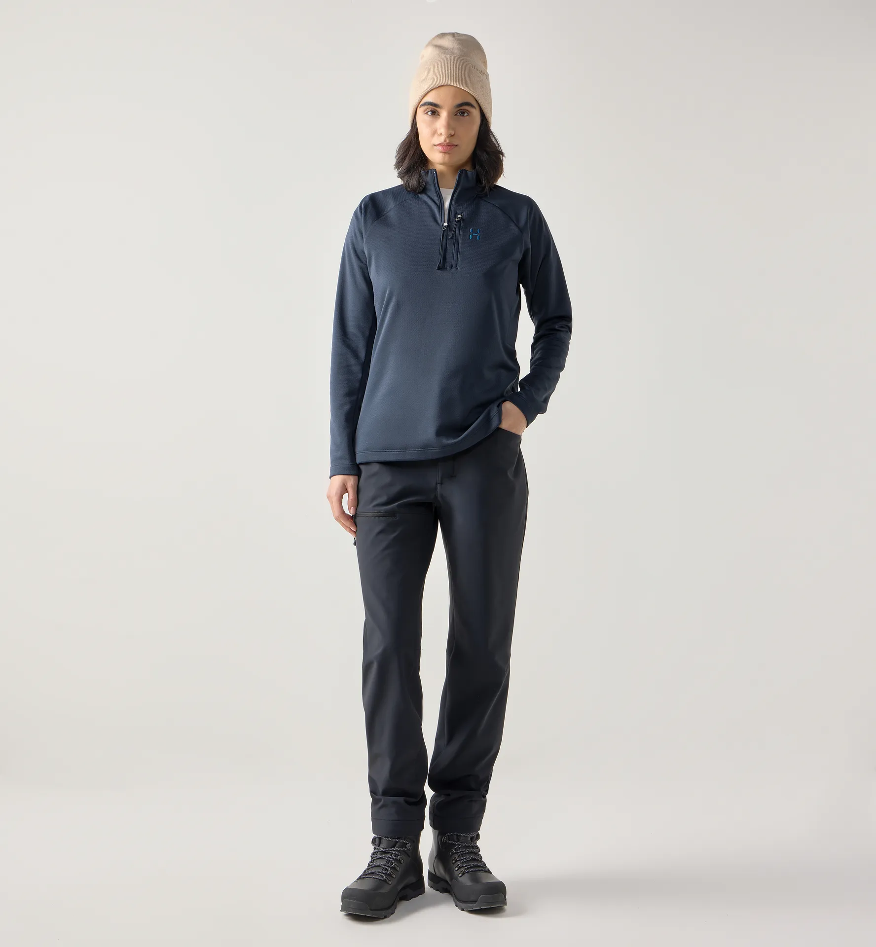 Korp Mid Halfzip Women Tarn Blue