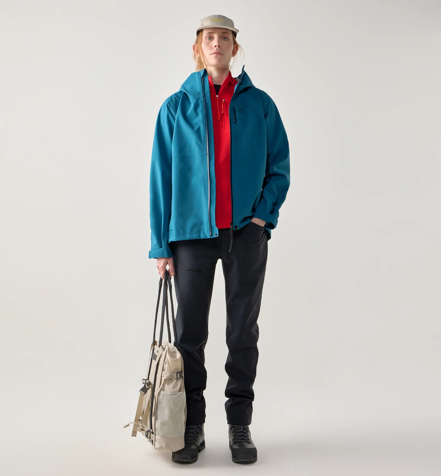 Korp Mid Halfzip Women Bright Red