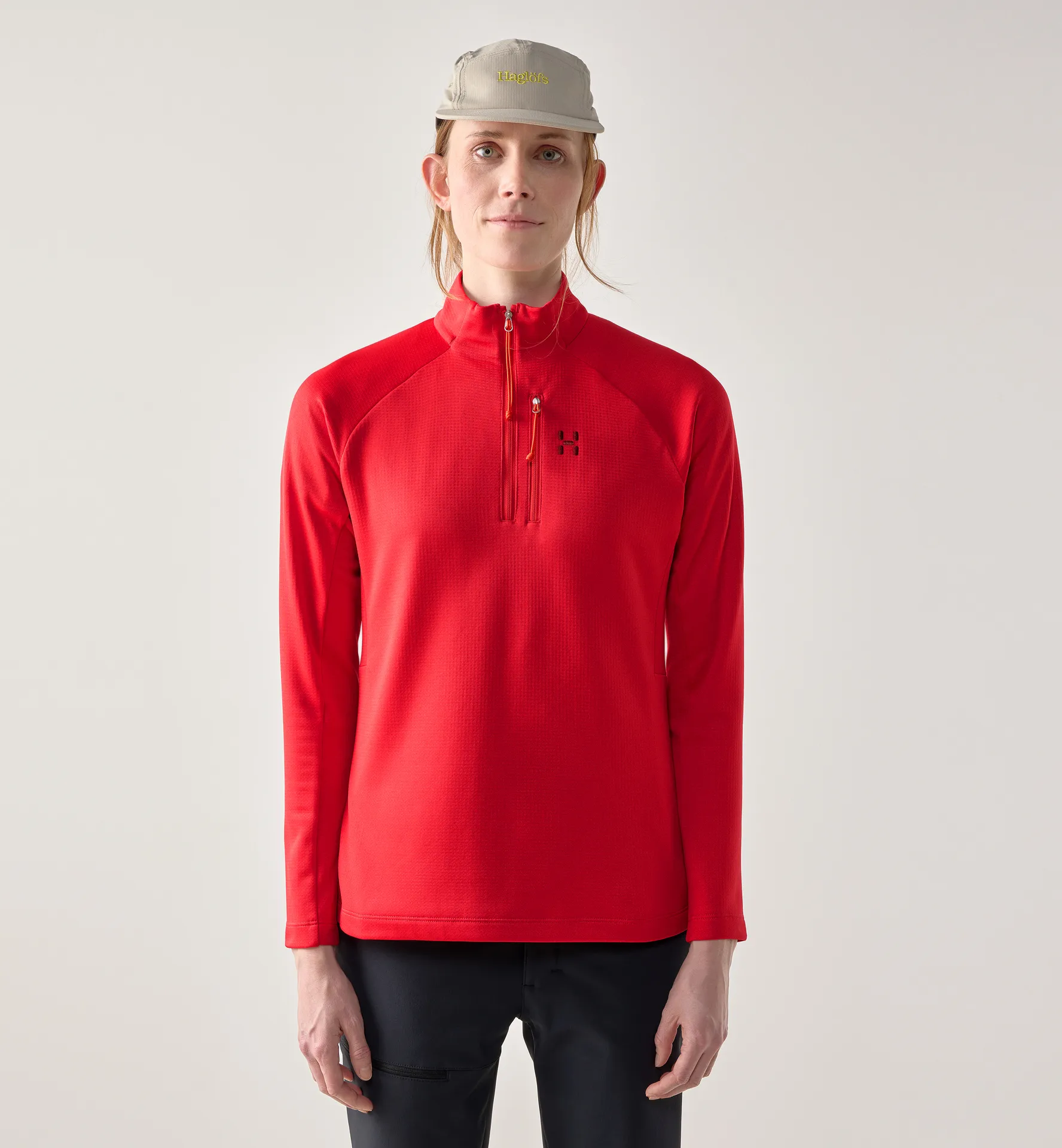 Korp Mid Halfzip Women Bright Red