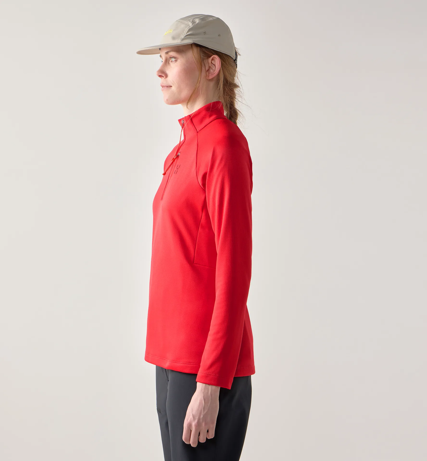 Korp Mid Halfzip Women Bright Red