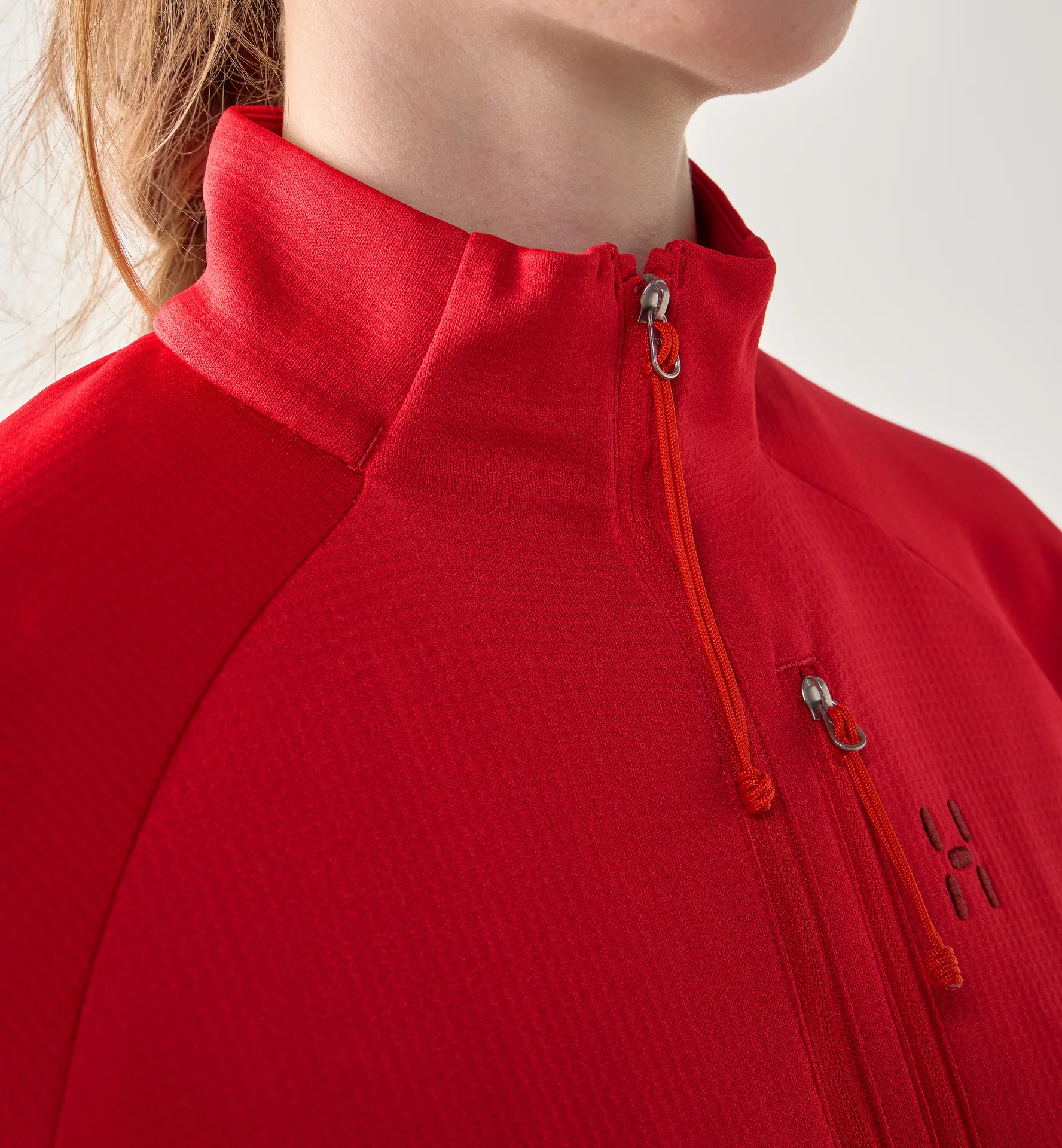 Korp Mid Halfzip Women Bright Red