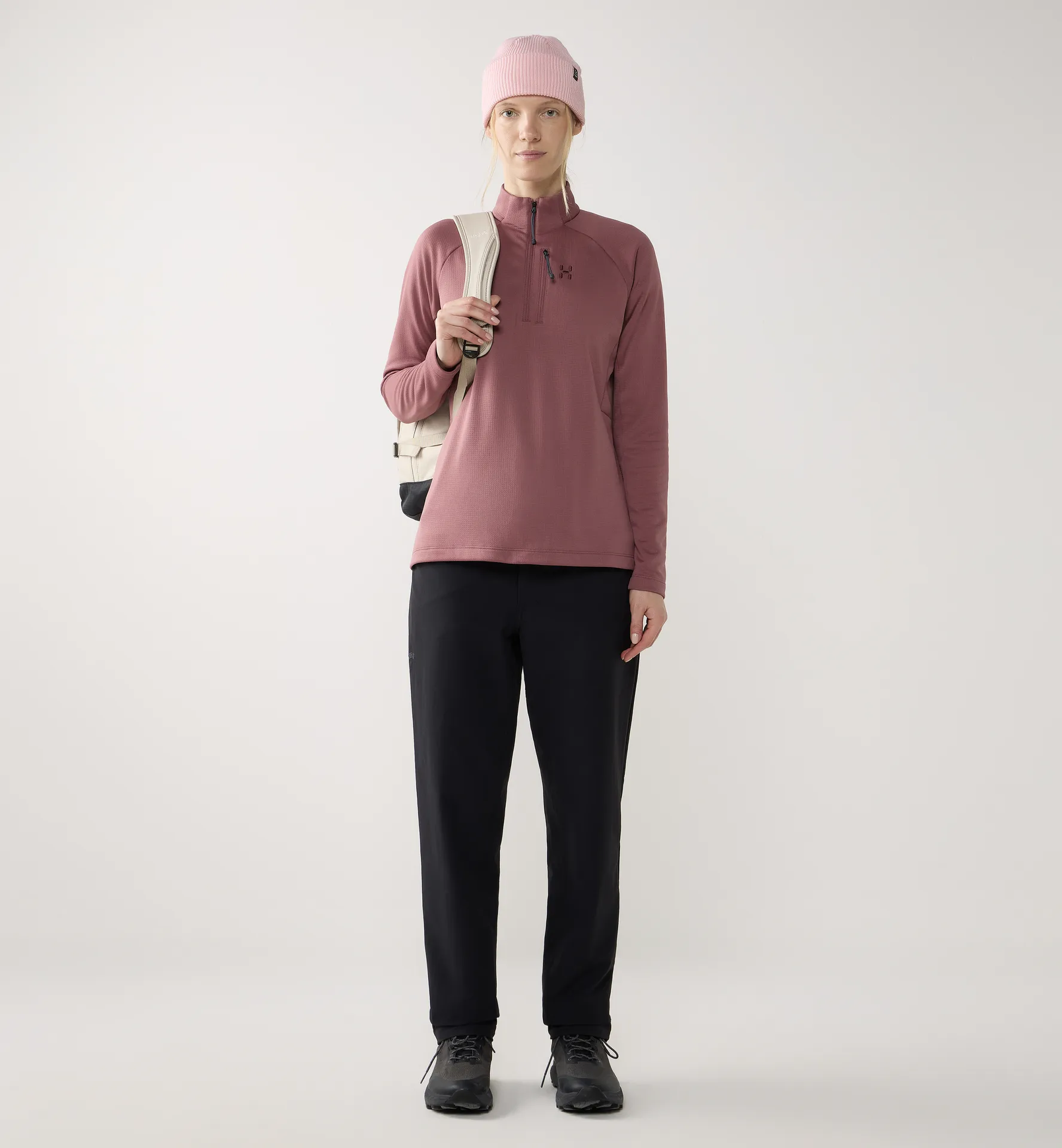 Korp Mid Halfzip Women Misty Mauve
