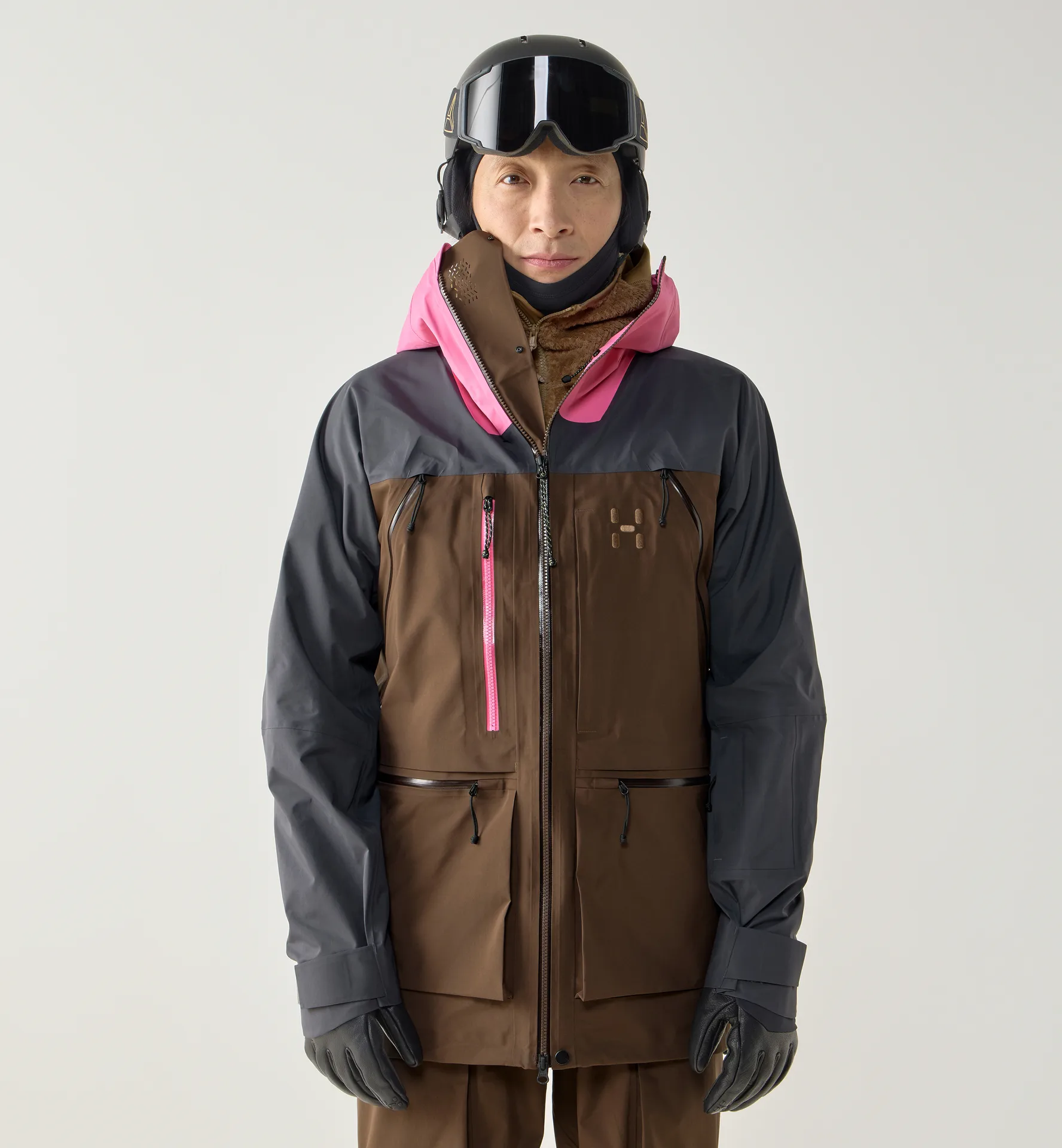 Haglöfs Vassi GTX Pro II Jacket Men Lantana Pink/Woodland Brown - Herren - XXL