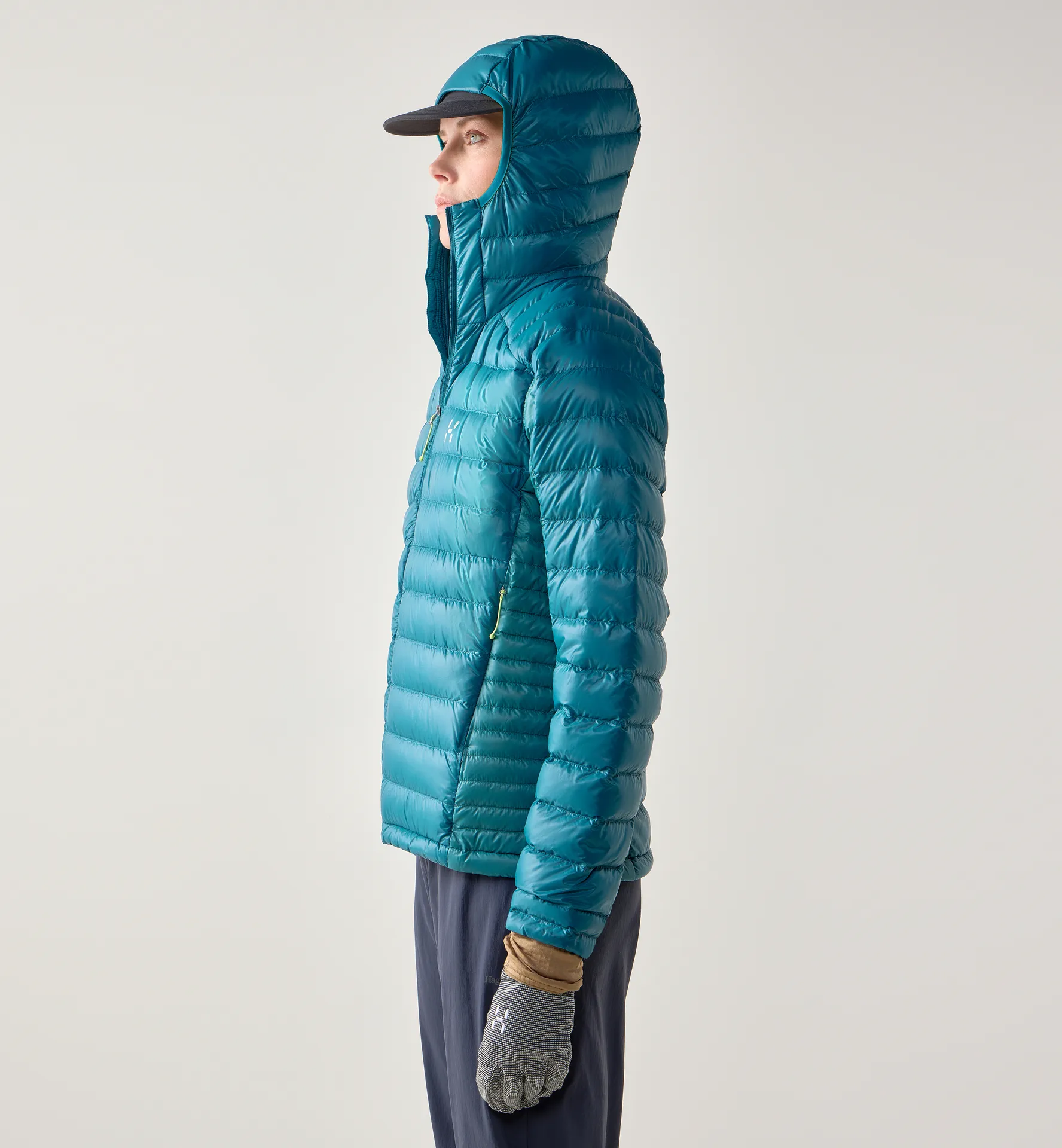 L.I.M Down II Hood Women Deep Teal/Mountain Teal