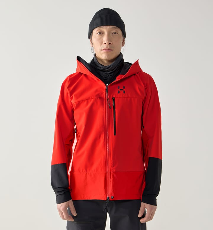ROC Sight Softshell II Jacket Men Tech red/True black ROC Sight Softshell II Jacket Men Tech red/True black