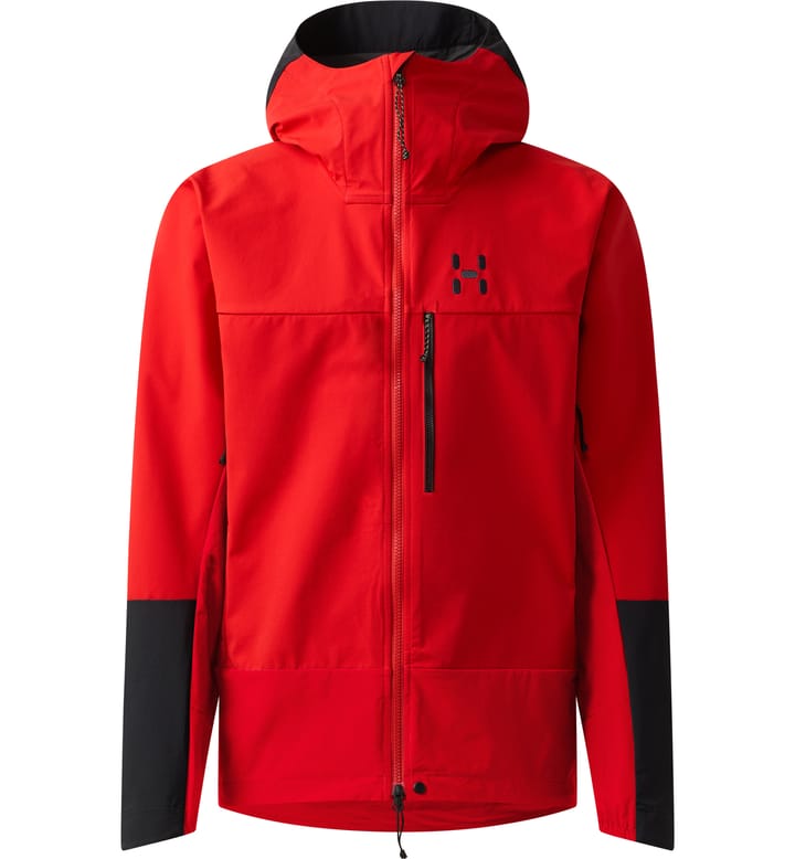 ROC Sight Softshell II Jacket Men Tech red/True black ROC Sight Softshell II Jacket Men Tech red/True black