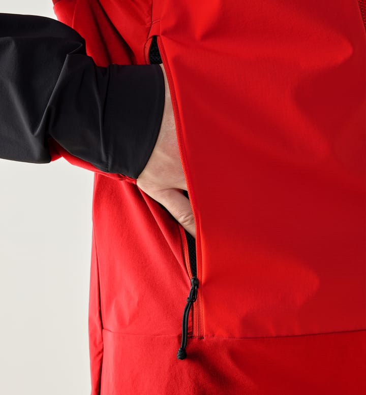 ROC Sight Softshell II Jacket Men Tech red/True black ROC Sight Softshell II Jacket Men Tech red/True black
