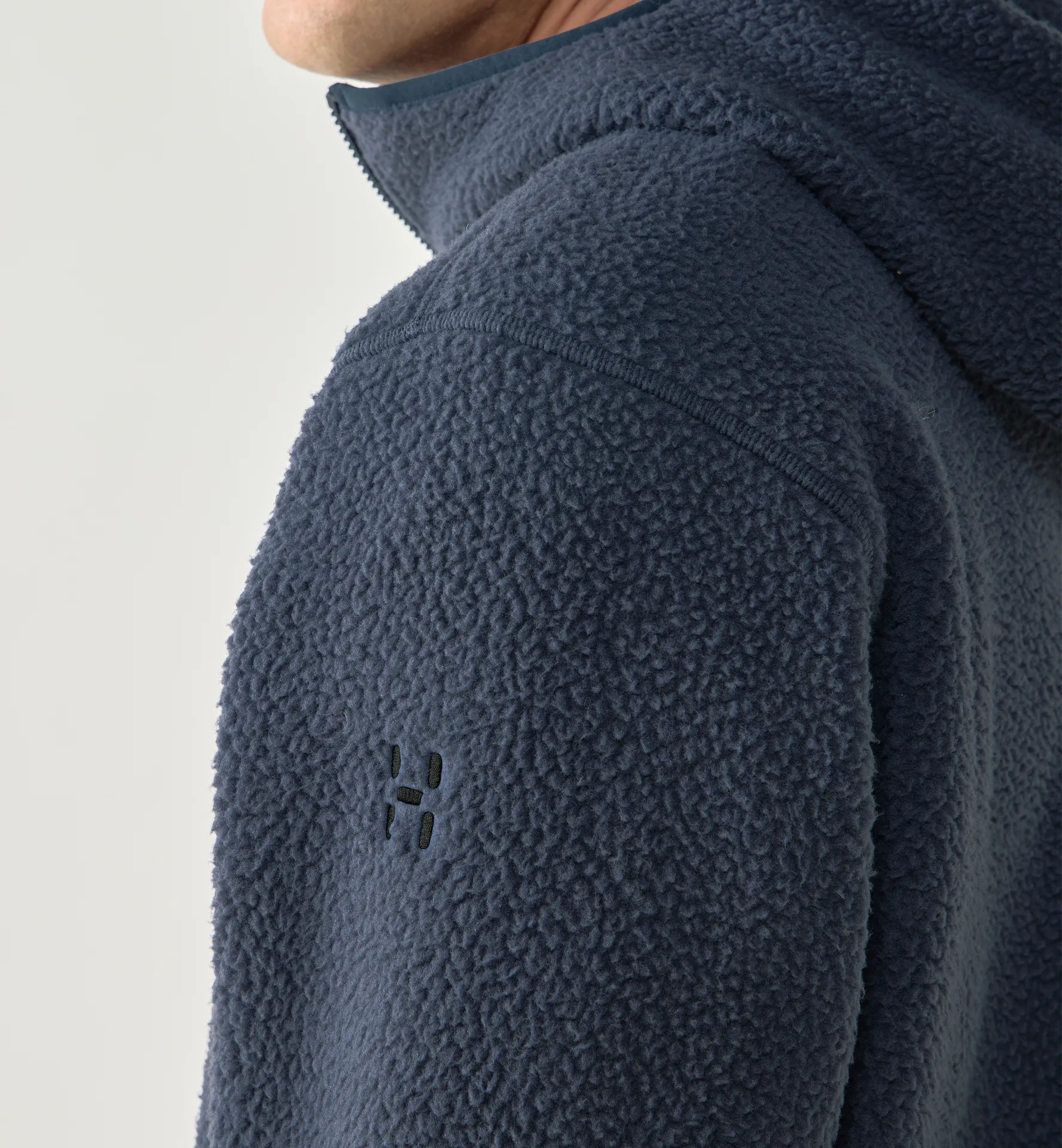 Funäs Pile Hood Men Tarn Blue