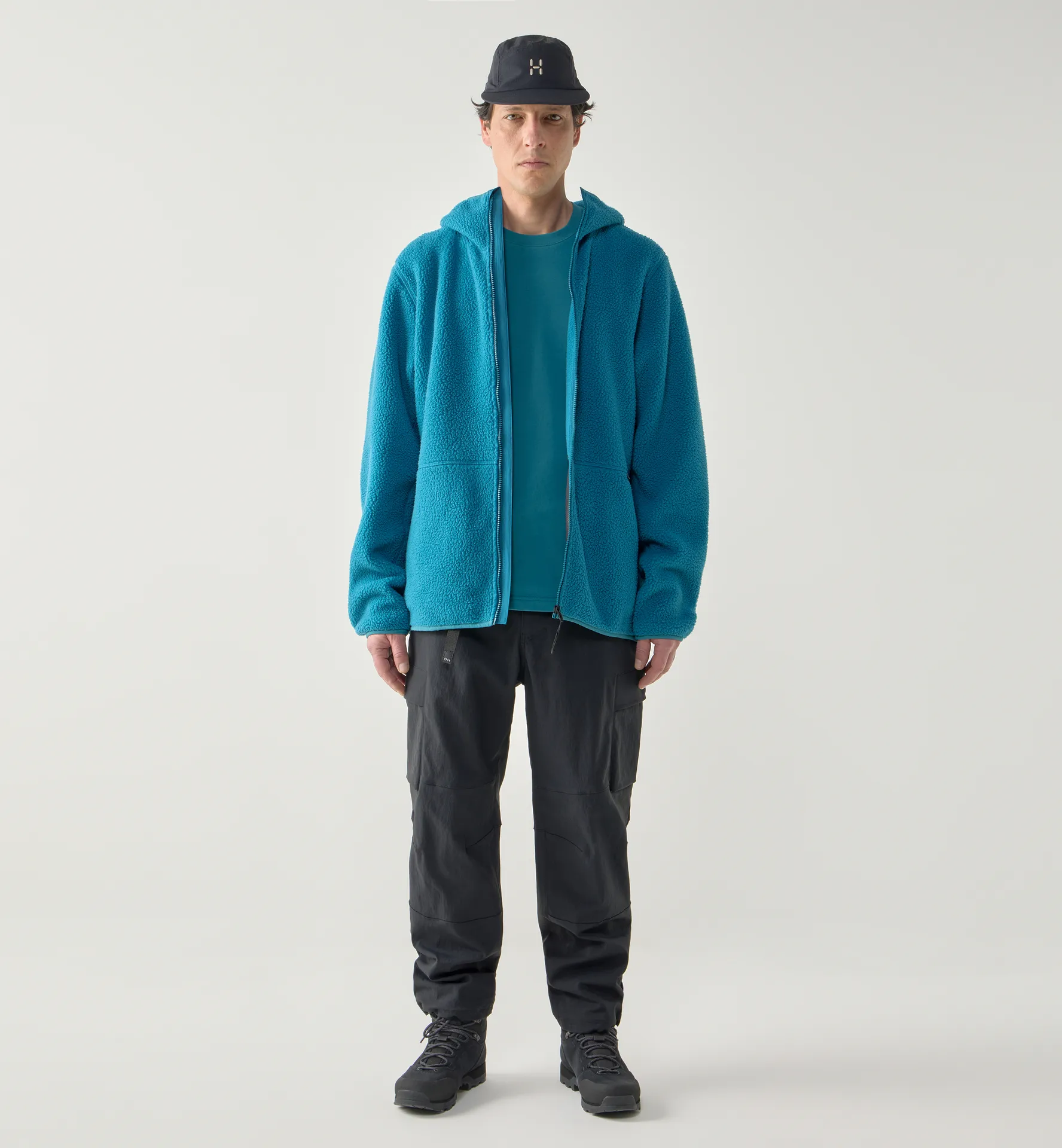 Funäs Pile Hood Men Deep Teal
