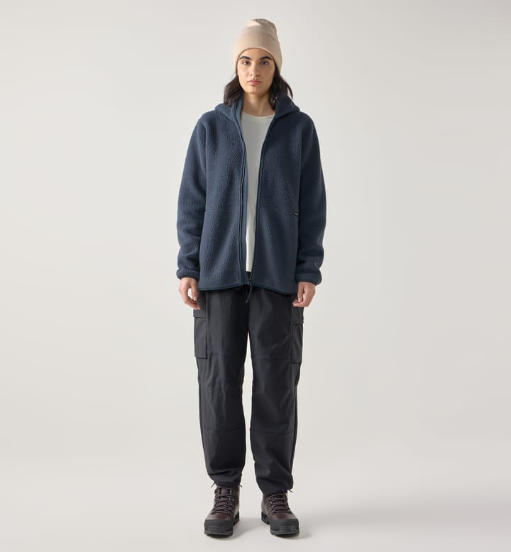 Funäs Pile Hood Women Tarn Blue Funäs Pile Hood Women Tarn Blue