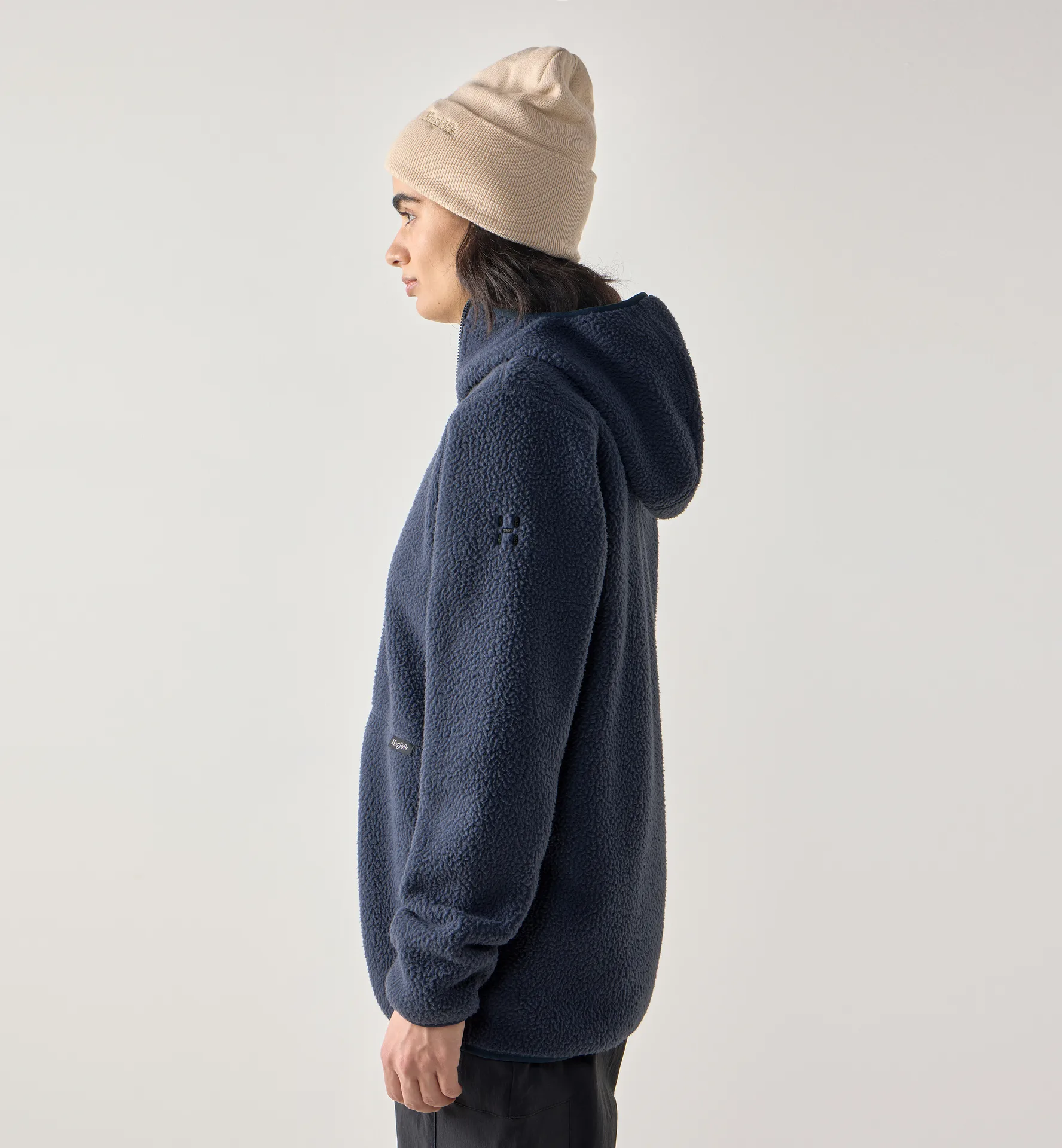 Funäs Pile Hood Women Tarn Blue