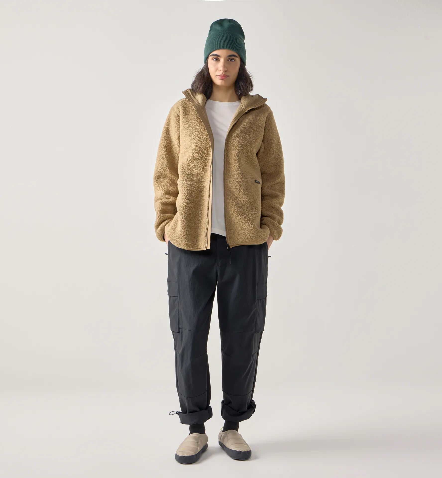Funäs Pile Hood Women Oak Brown