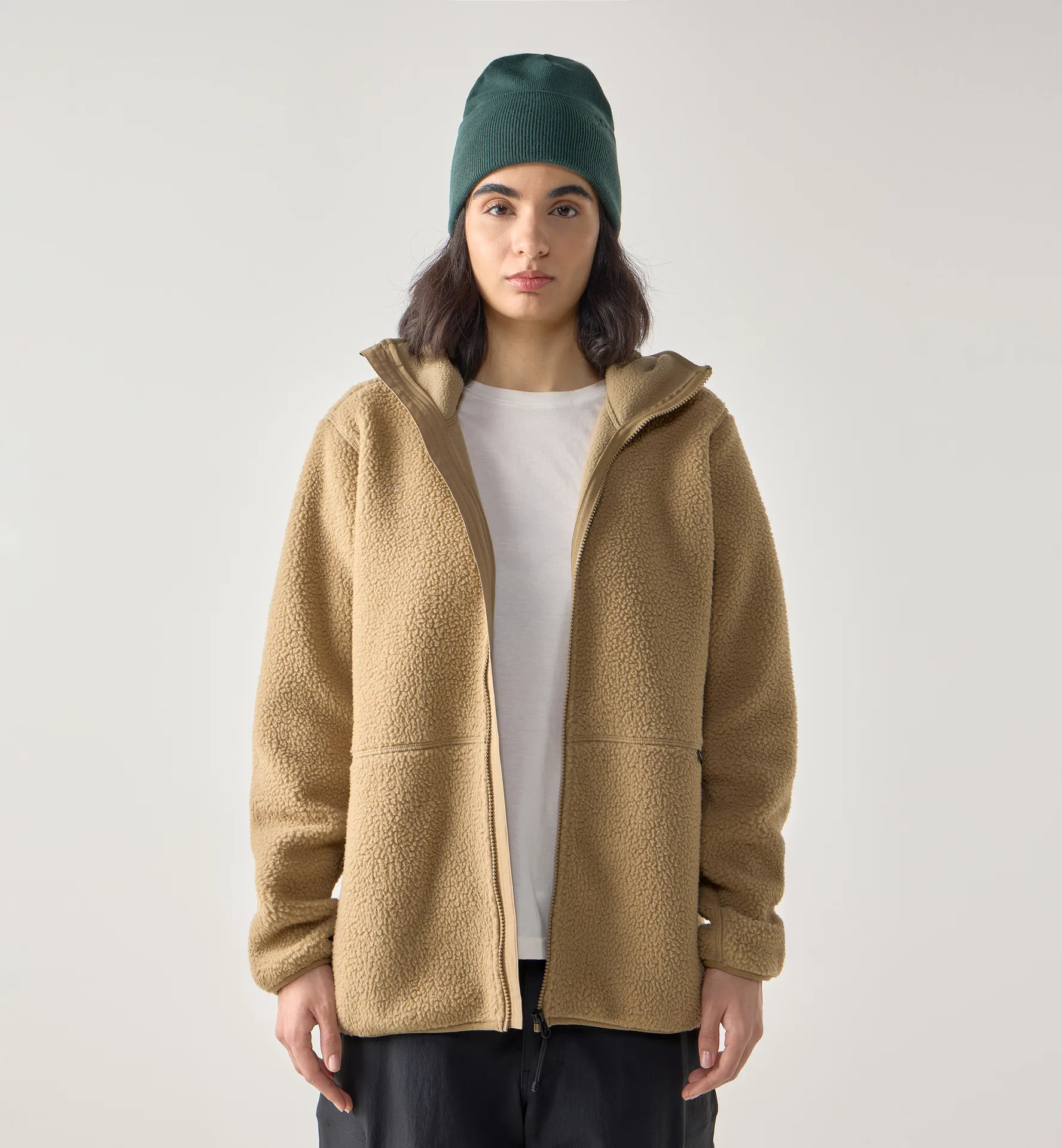 Funäs Pile Hood Women Oak Brown