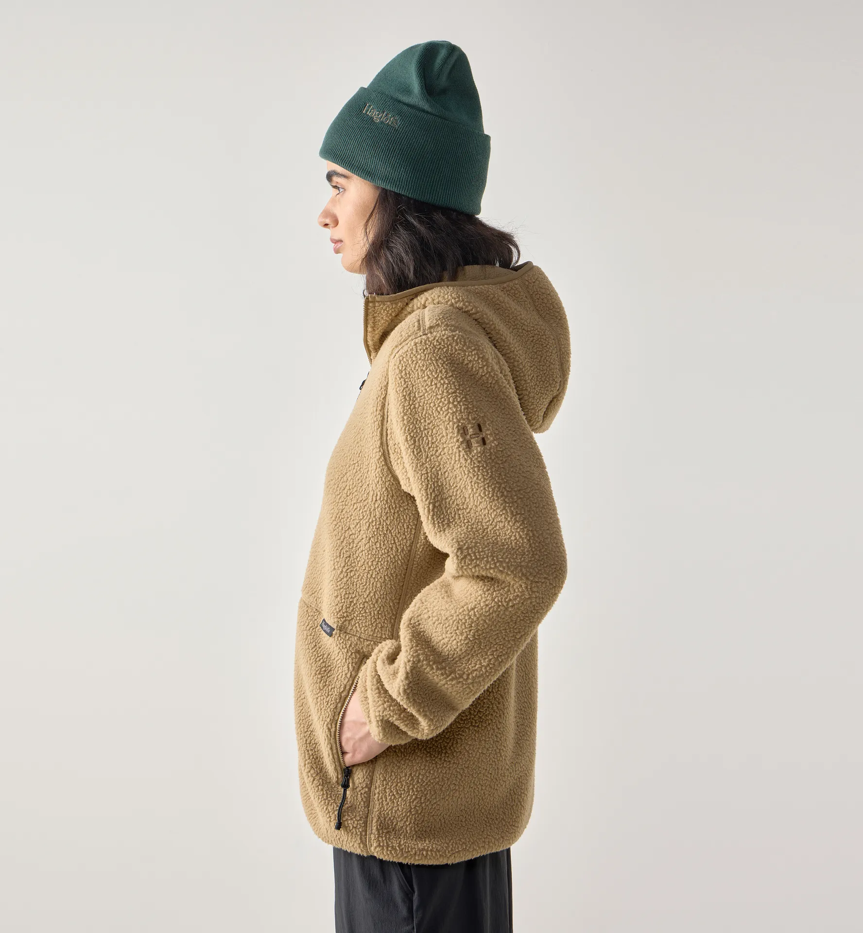 Funäs Pile Hood Women Oak Brown