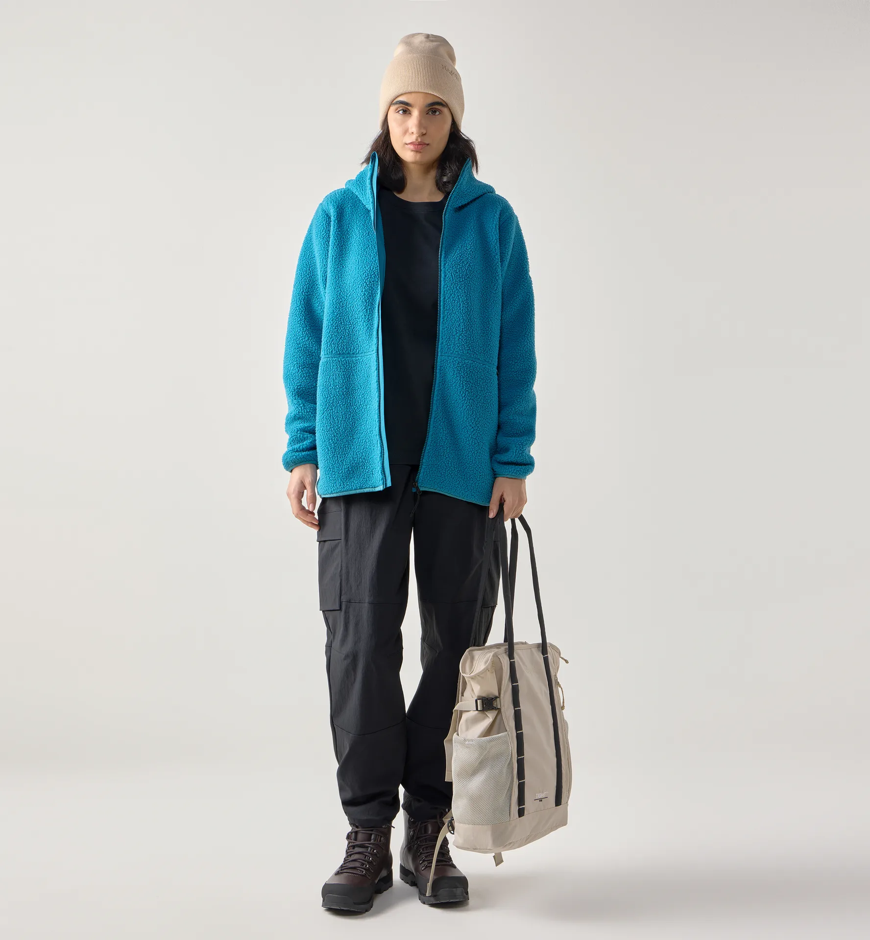 Funäs Pile Hood Women Deep Teal