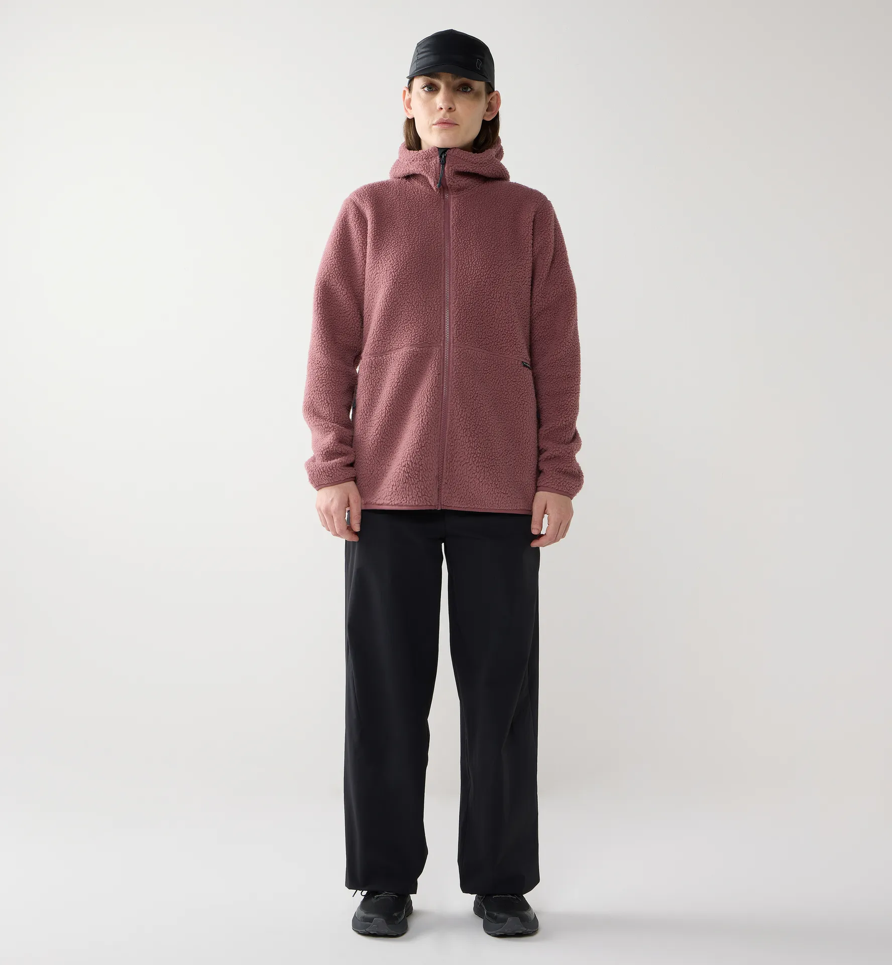 Funäs Pile Hood Women Misty Mauve