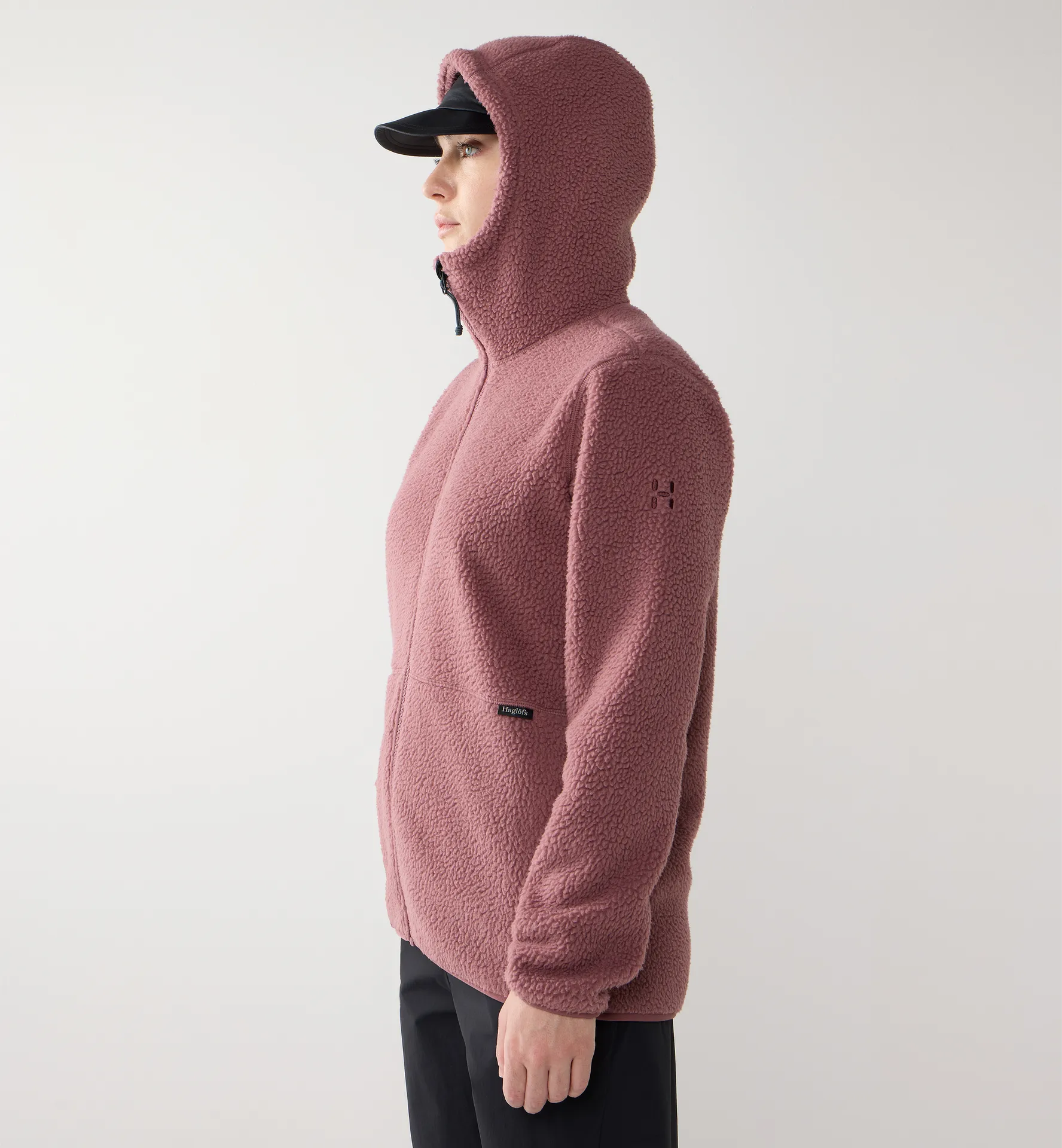Funäs Pile Hood Women Misty Mauve