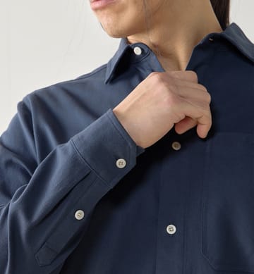 Virke Flannel Shirt Men Tarn Blue
