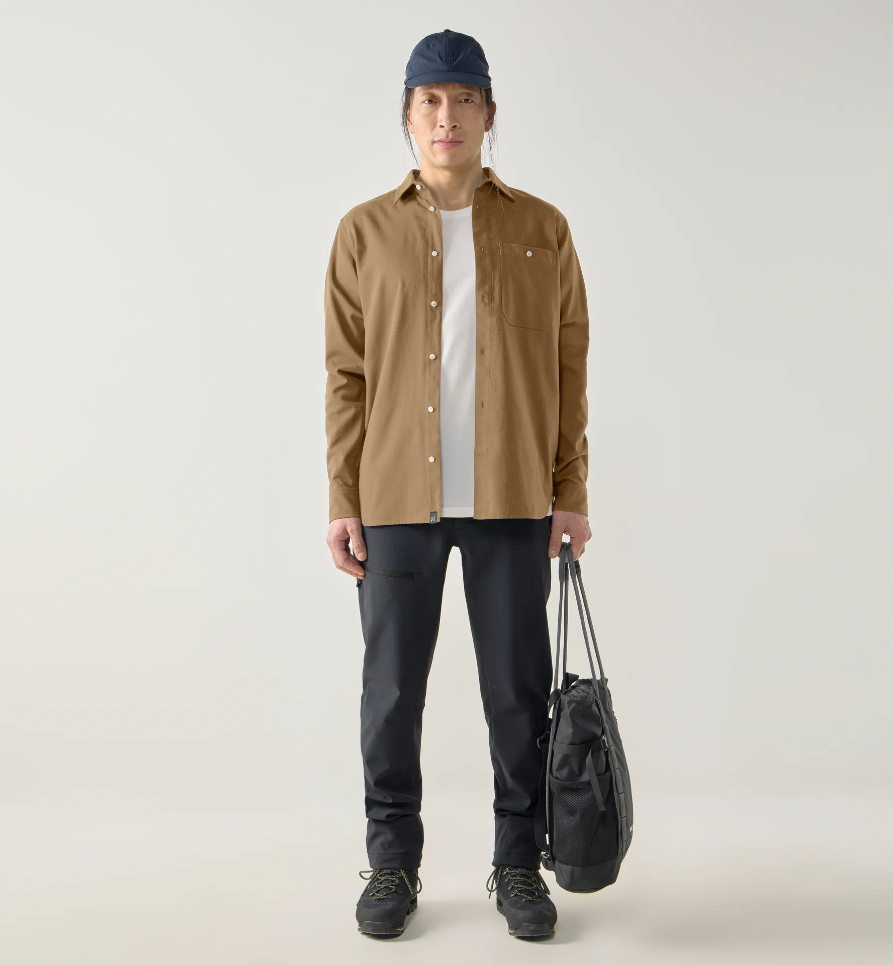 Virke Flannel Shirt Men Teak Brown