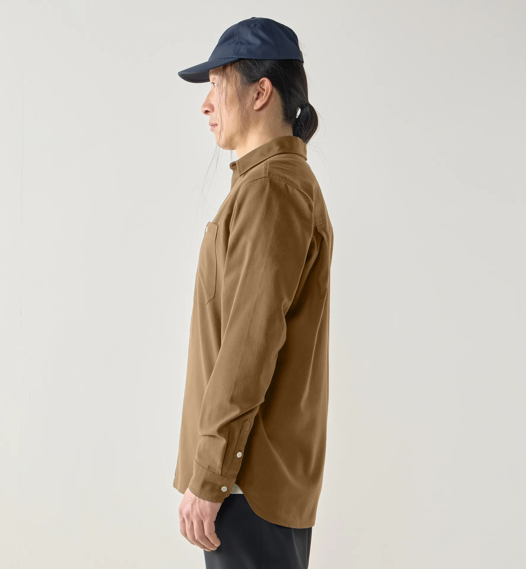 Virke Flannel Shirt Men Teak Brown