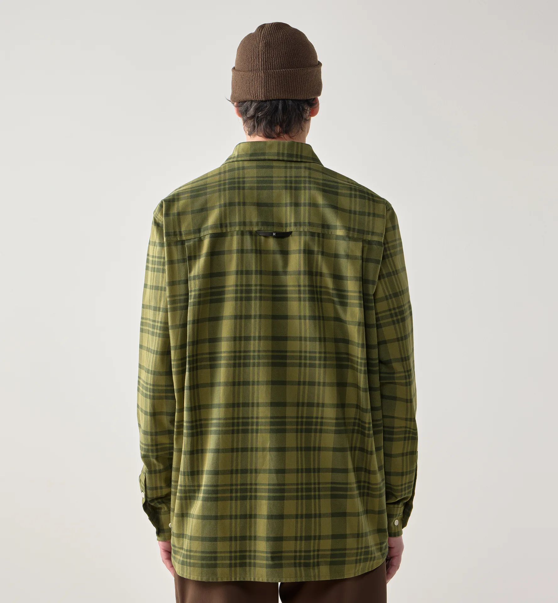 Virke Flannel Shirt Men Seaweed Green/Olive Green