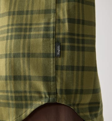 Virke Flannel Shirt Men Seaweed Green/Olive Green