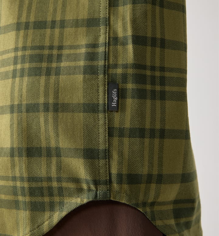 Virke Flannel Shirt Men Seaweed Green/Olive Green