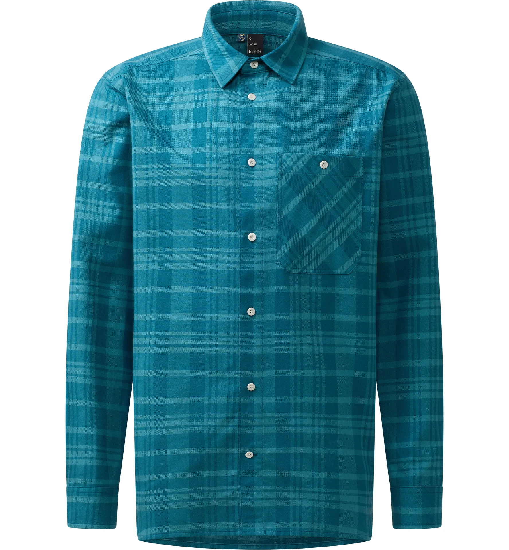Virke Flannel Shirt Men Mountain Teal/Deep Teal